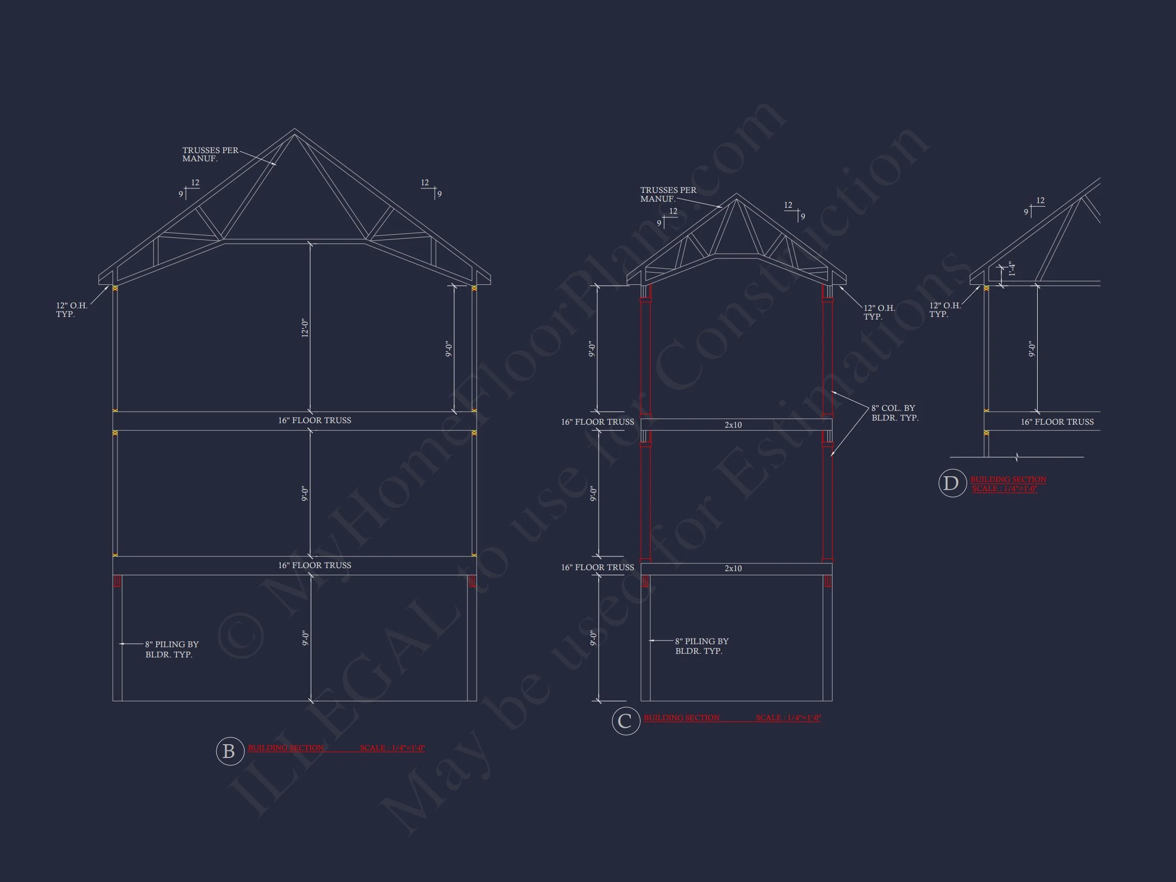 19-1313 HOUSE PLAN - Modern Coastal Craftsman House Design with Detailed CAD Floor Plans 11 Modern Coastal Craftsman house Design with Detailed CAD Floor Plans
