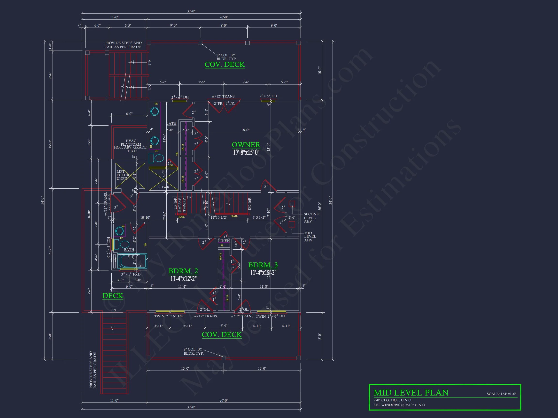 19-1313 HOUSE PLAN - Modern Coastal Craftsman House Design with Detailed CAD Floor Plans 9 Modern Coastal Craftsman house Design with Detailed CAD Floor Plans