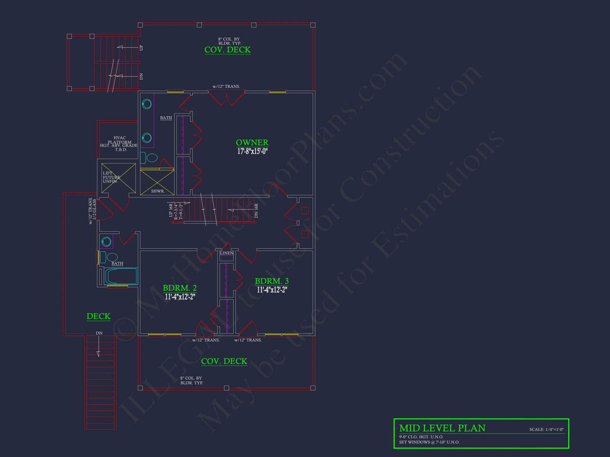 19-1313 HOUSE PLAN - Modern Coastal Craftsman House Design with Detailed CAD Floor Plans 6 Modern Coastal Craftsman house Design with Detailed CAD Floor Plans