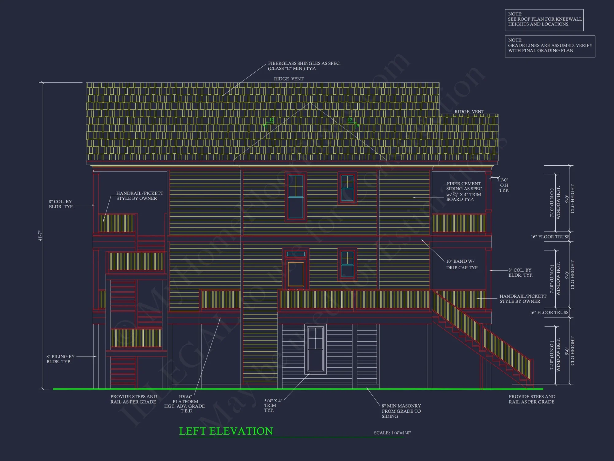 Modern Coastal Craftsman house Design with Detailed CAD Floor Plans