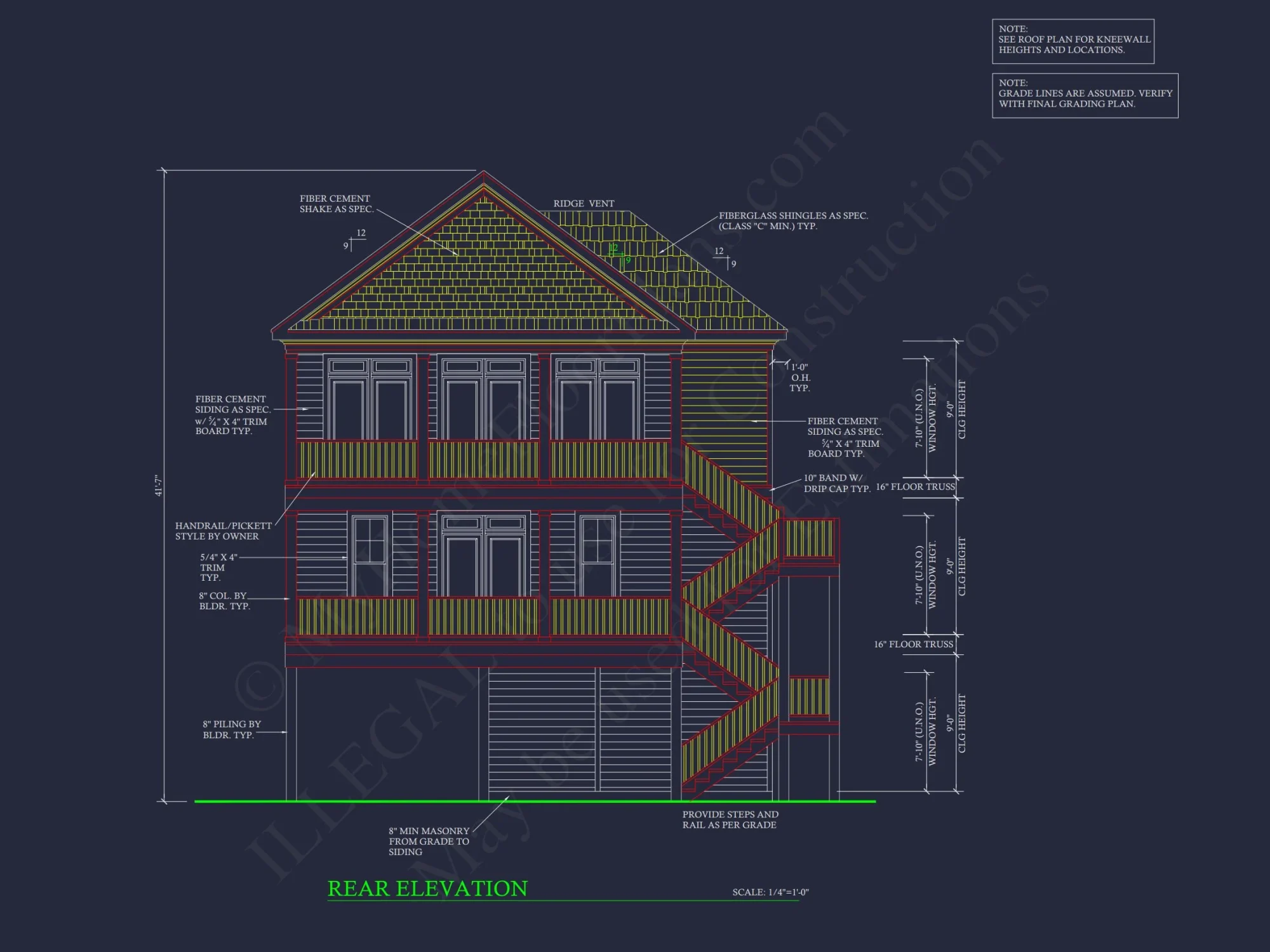 Modern Coastal Craftsman house Design with Detailed CAD Floor Plans
