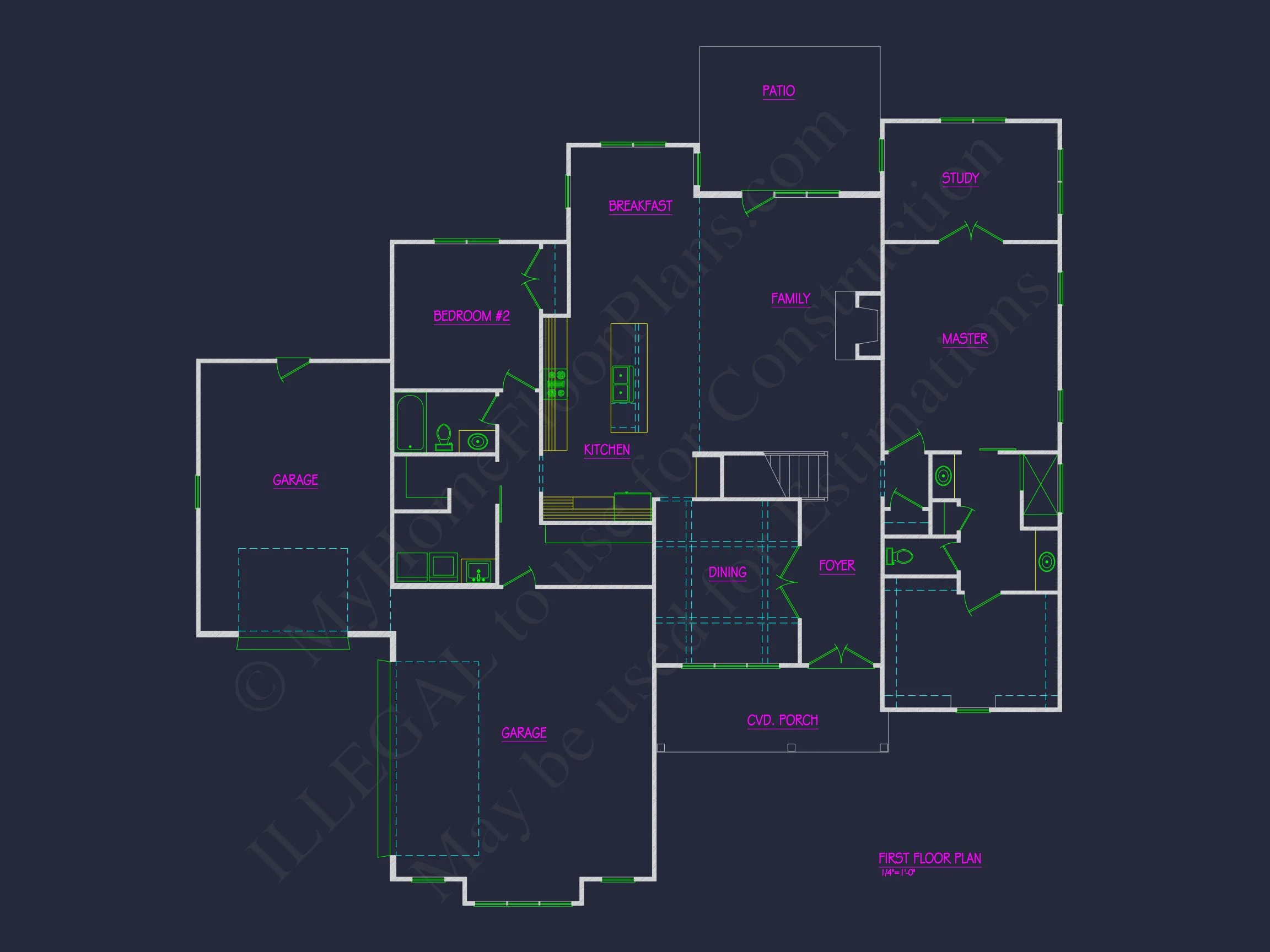 19-1240 HOUSE PLAN - Modern Craftsman House Plan with 2 Floors, CAD Blueprints 4 Modern Craftsman house Plan with 2 Floors, CAD Blueprints