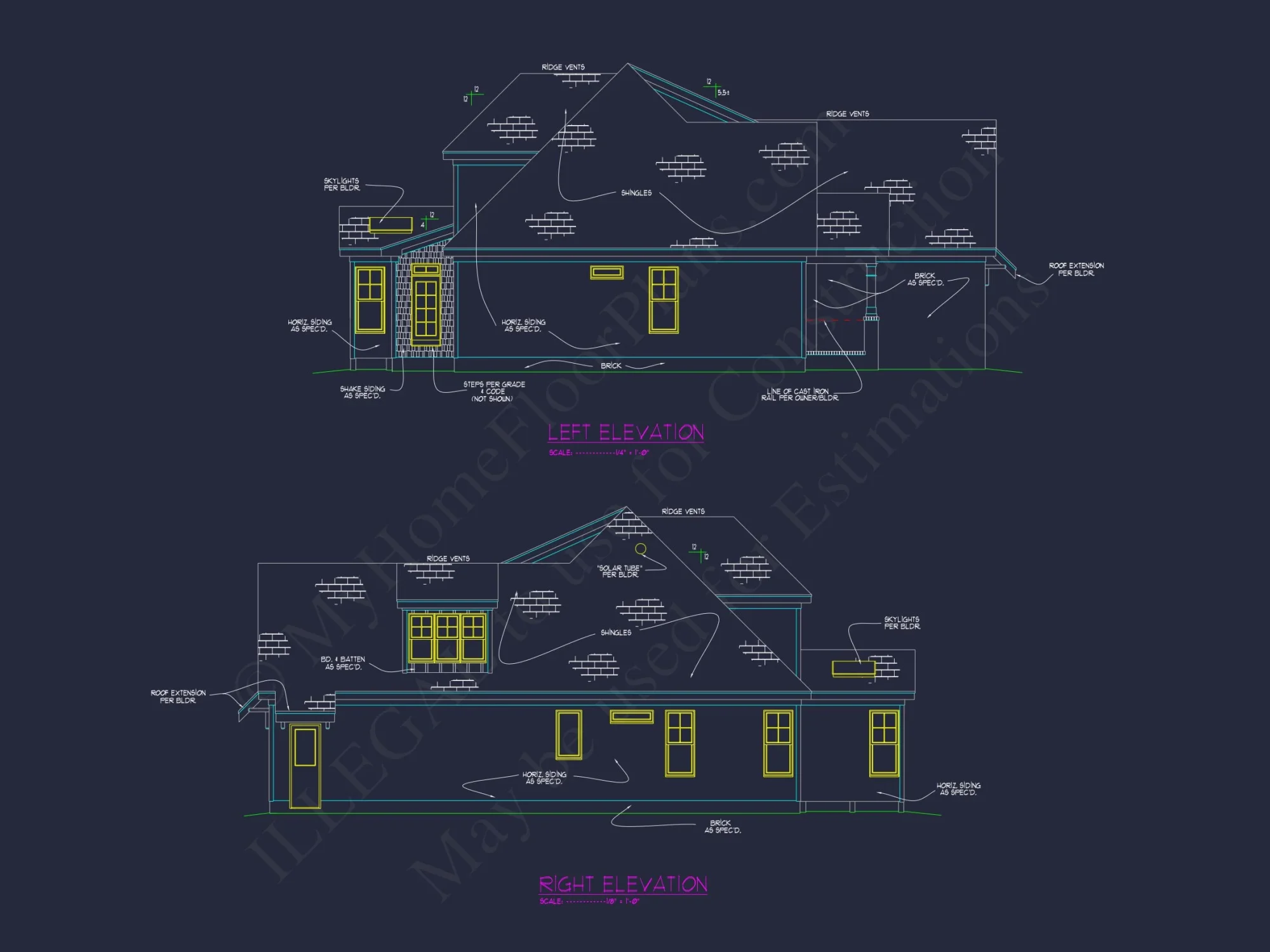 Spacious 2-Story house Plan with CAD Blueprint & Designs