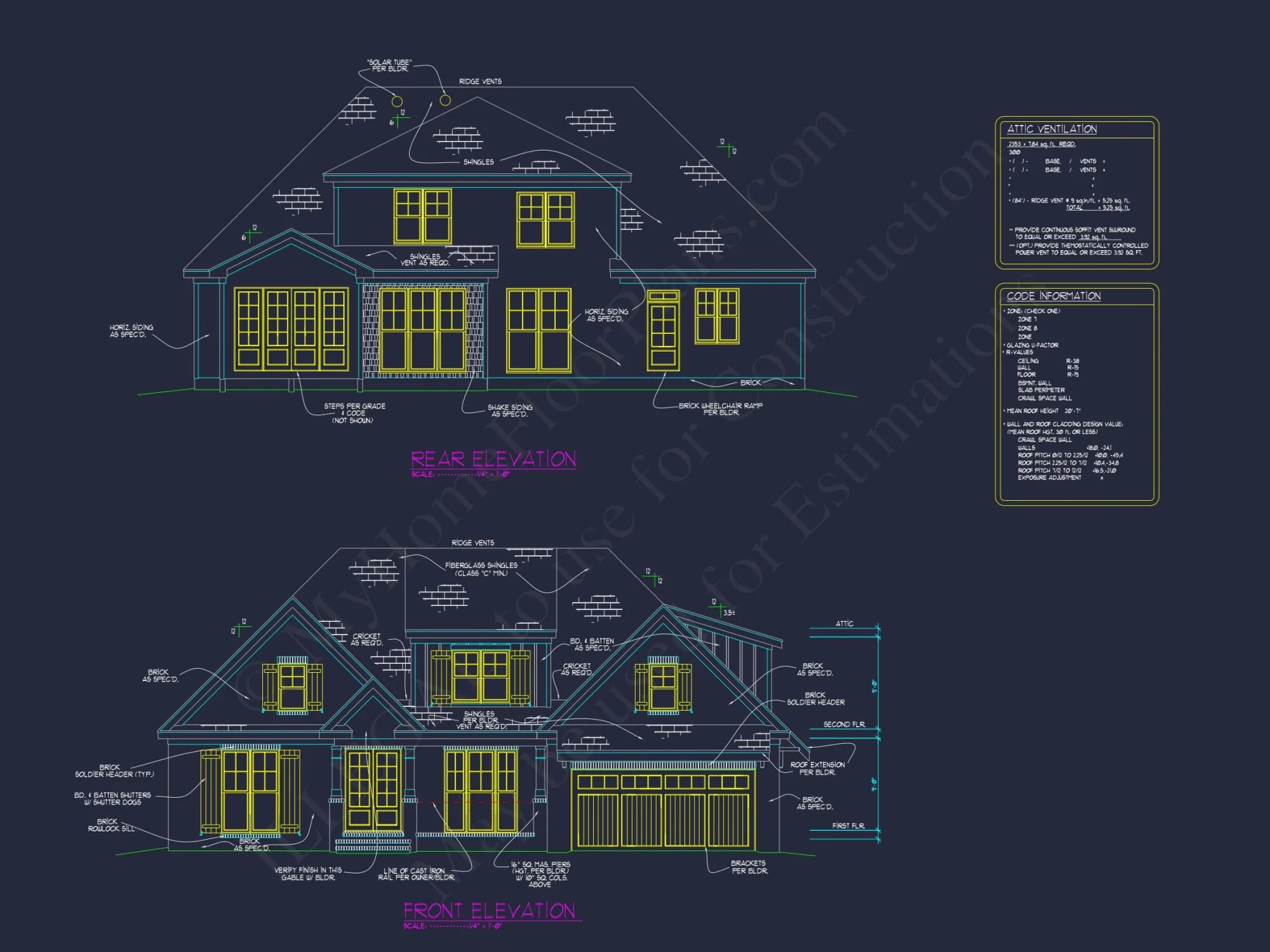 Spacious 2-Story house Plan with CAD Blueprint & Designs