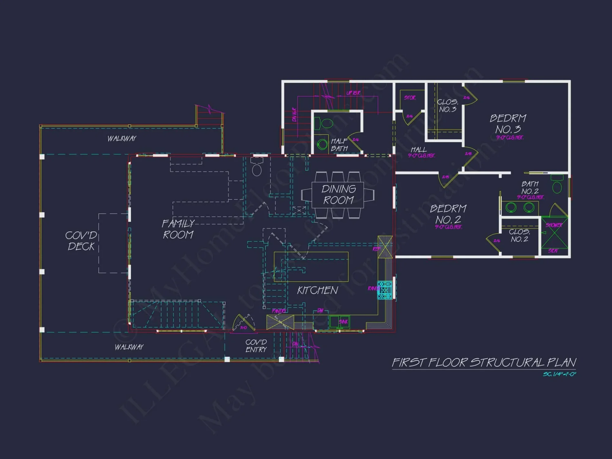 Modern Coastal house Plan with CAD Designs and 3 Floors