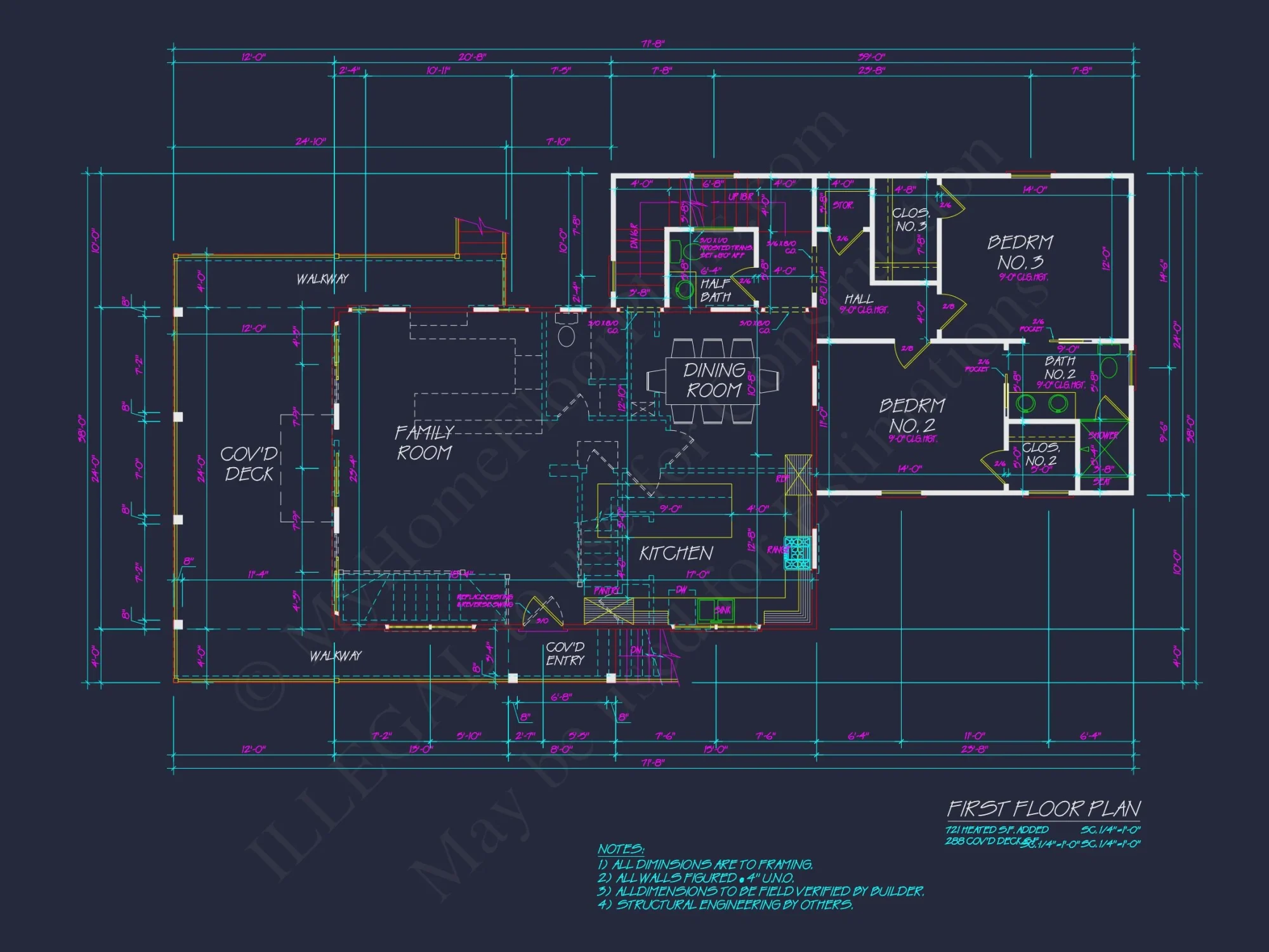 Modern Coastal house Plan with CAD Designs and 3 Floors