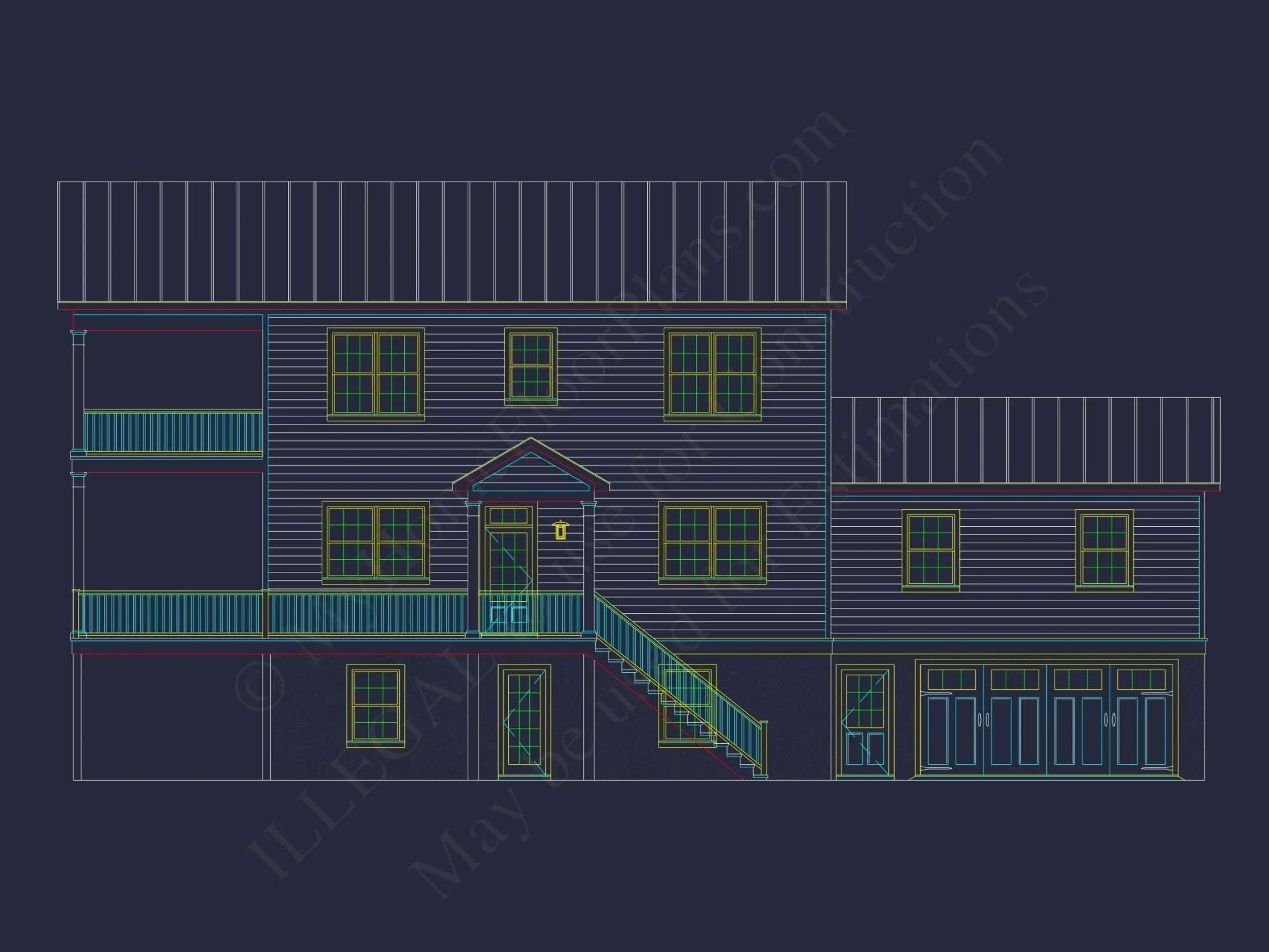 Modern Coastal house Plan with CAD Designs and 3 Floors