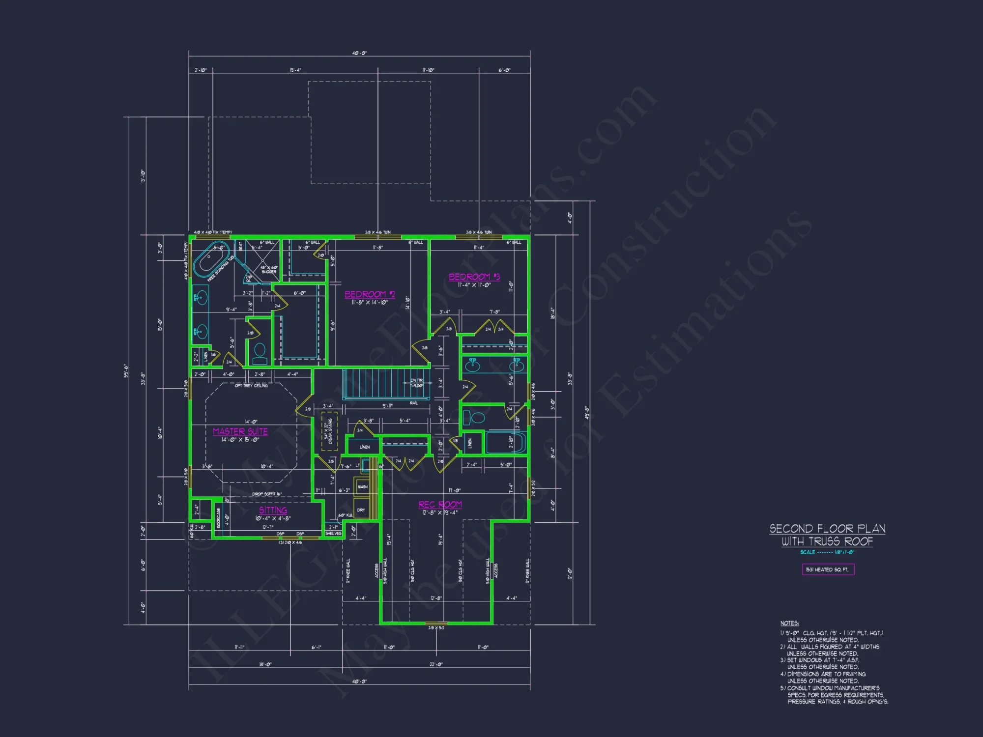 Modern house Plan with 4 Bedrooms, 2 Floors, and Open Design