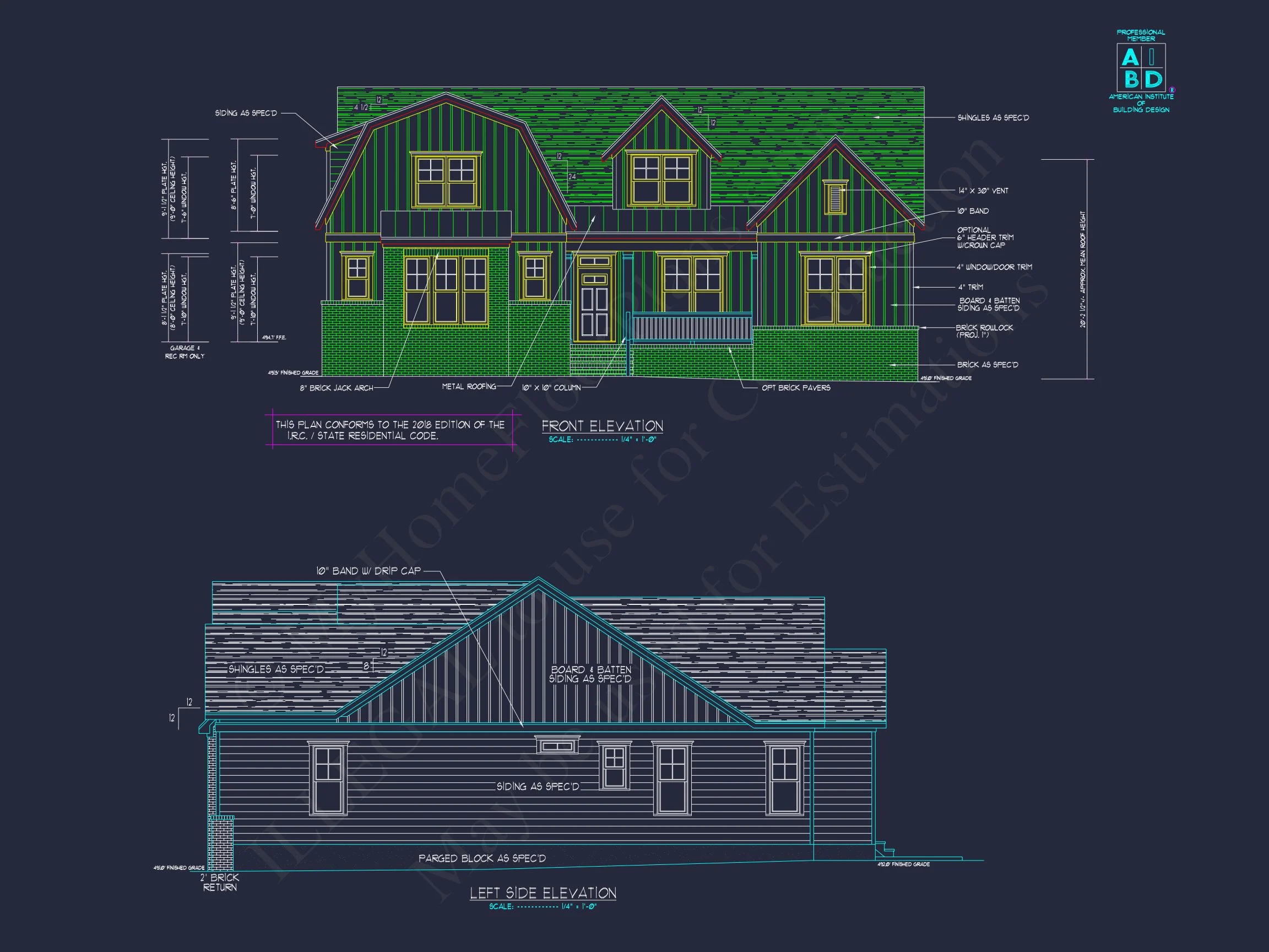 Charming 1.5 Story Barn-Style house Plan with 4 Bedrooms