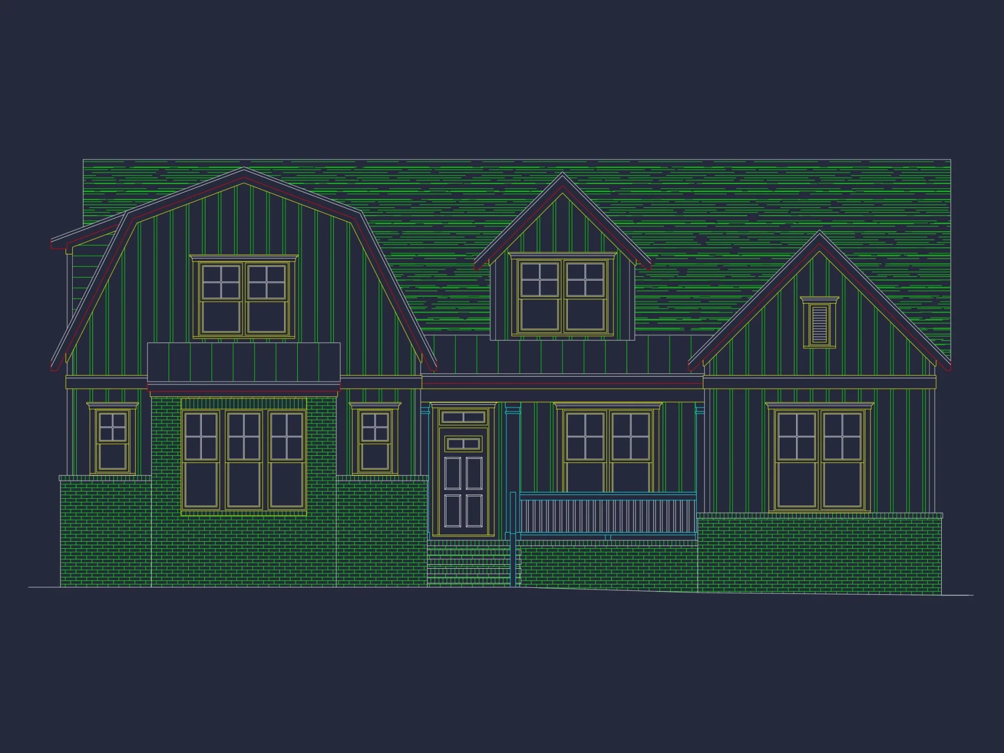 Charming 1.5 Story Barn-Style house Plan with 4 Bedrooms