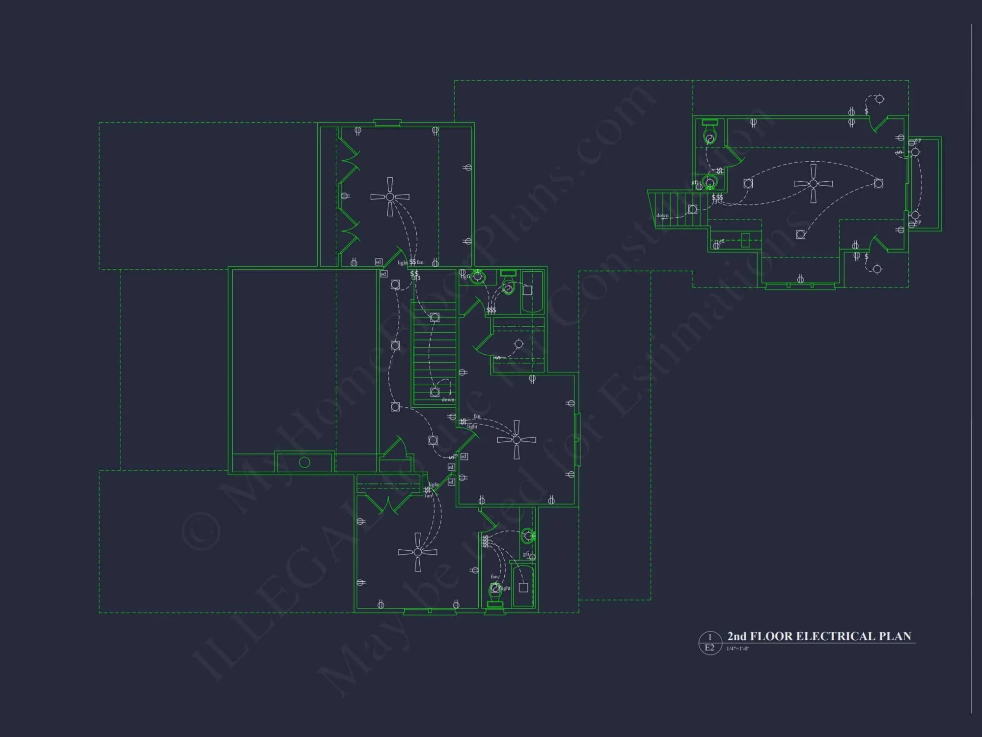 Traditional house Floor Plan with CAD Designs & Blueprint