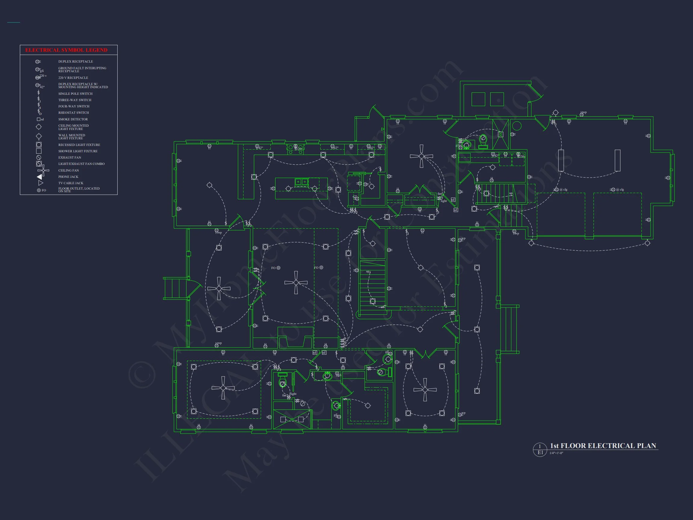 Traditional house Floor Plan with CAD Designs & Blueprint