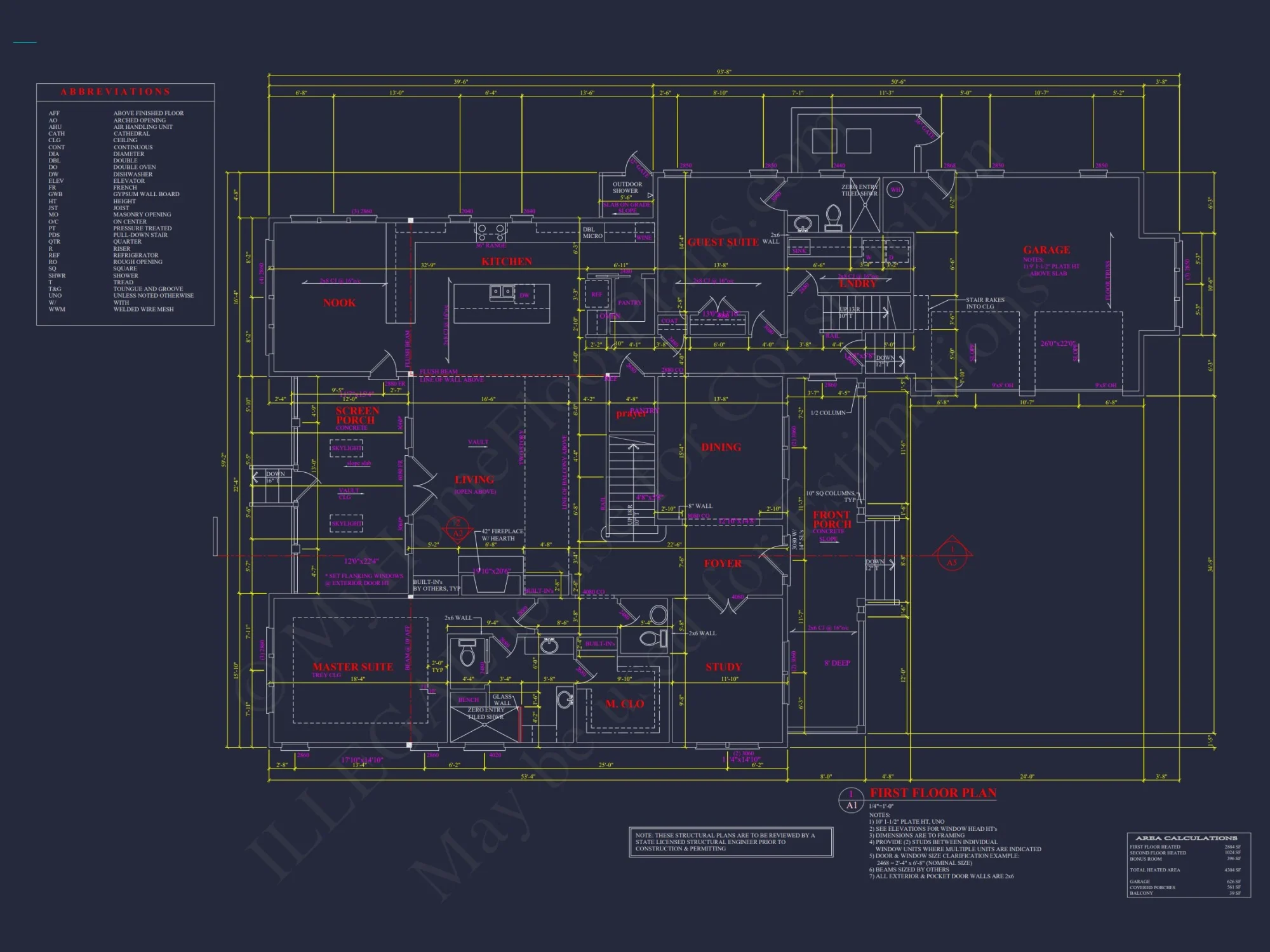 Traditional house Floor Plan with CAD Designs & Blueprint