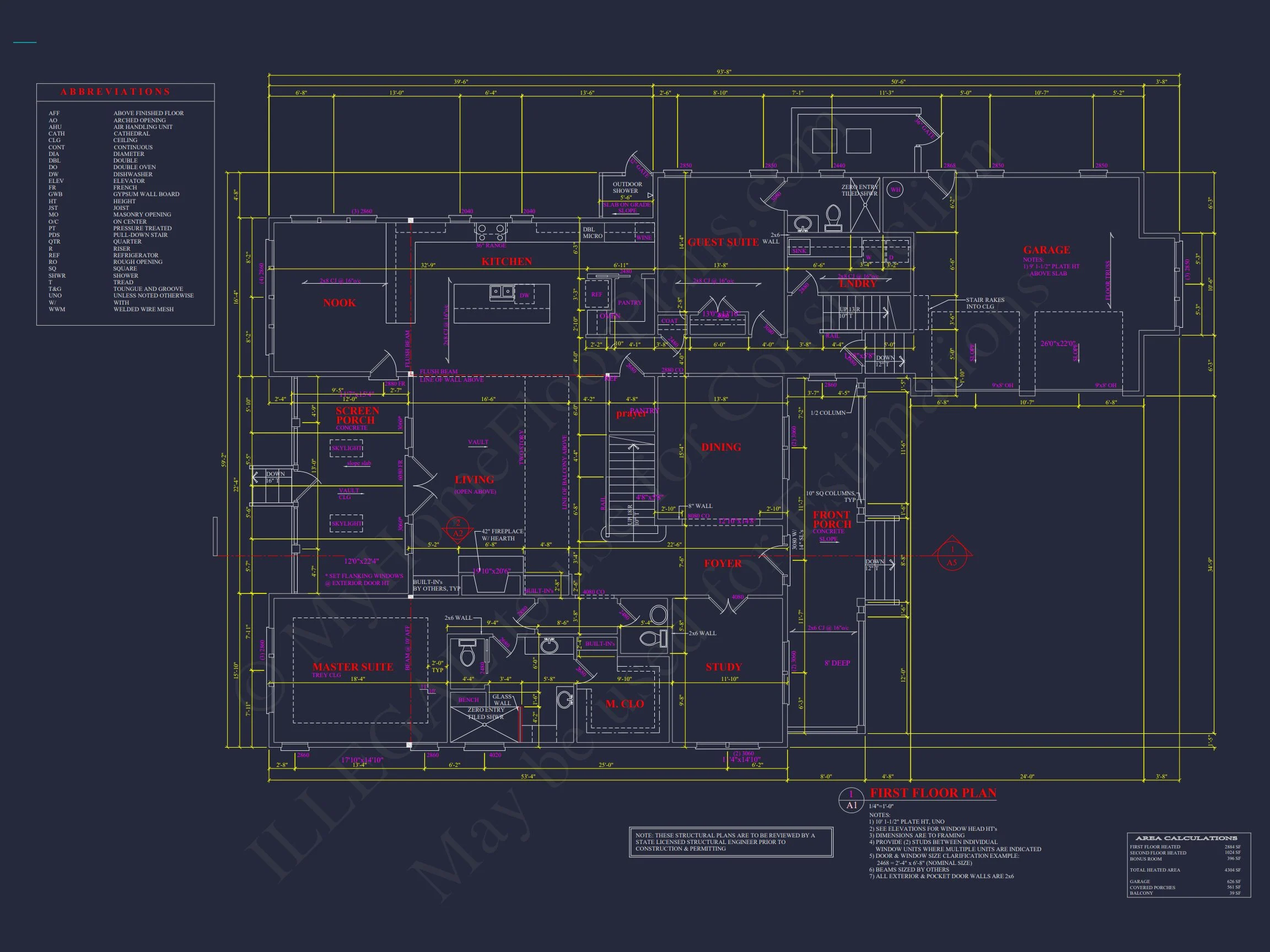 Traditional house Floor Plan with CAD Designs & Blueprint