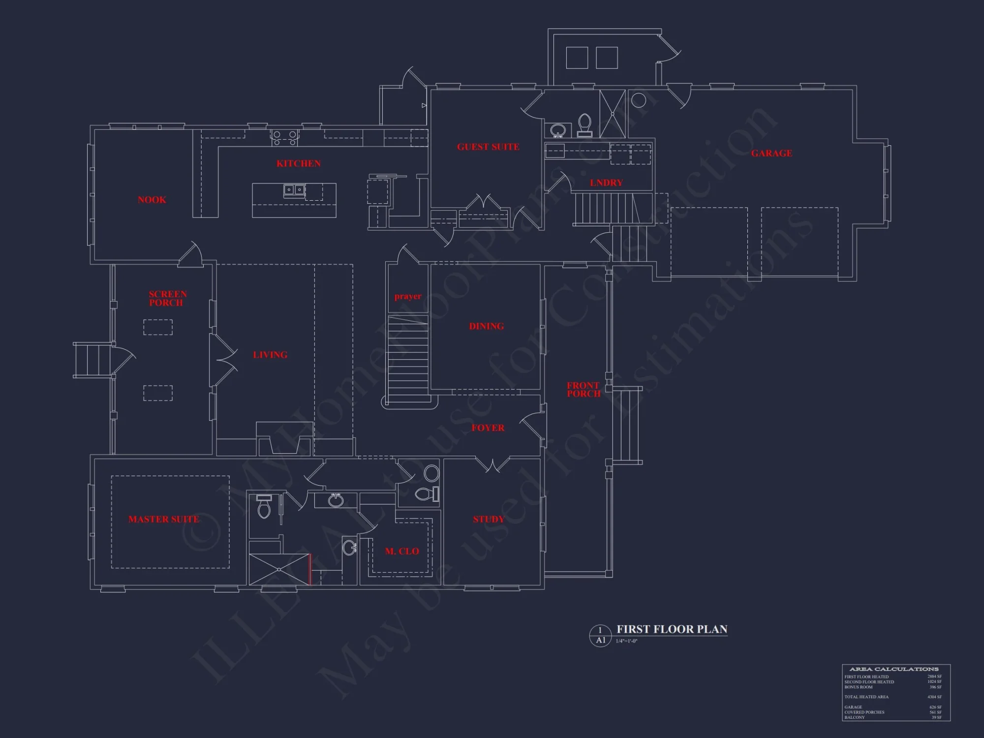 Traditional house Floor Plan with CAD Designs & Blueprint