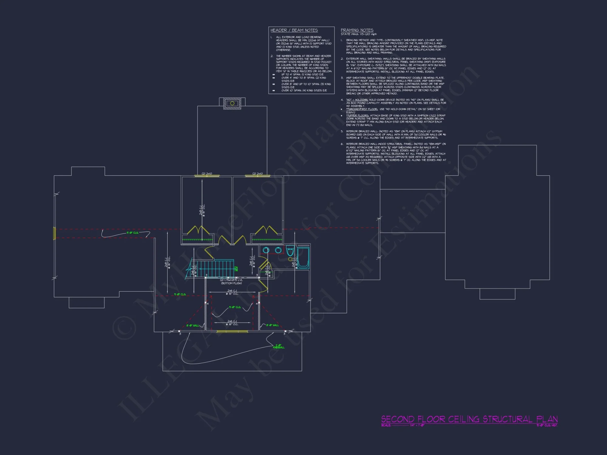 Elevated house Plan: Detailed Floor Plan Blueprint Designs