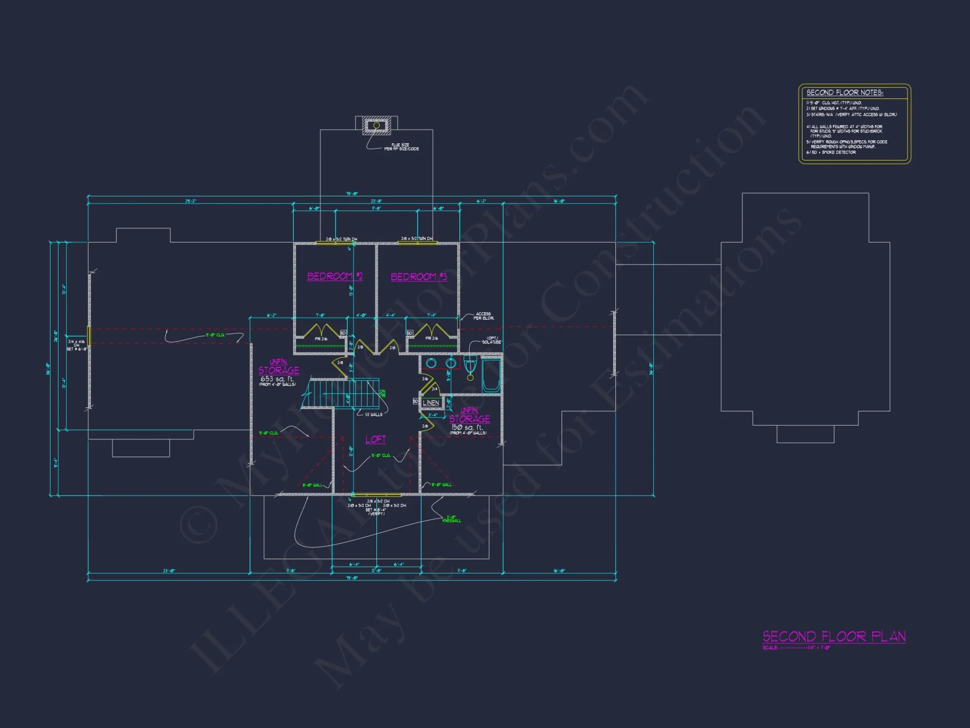 Elevated house Plan: Detailed Floor Plan Blueprint Designs