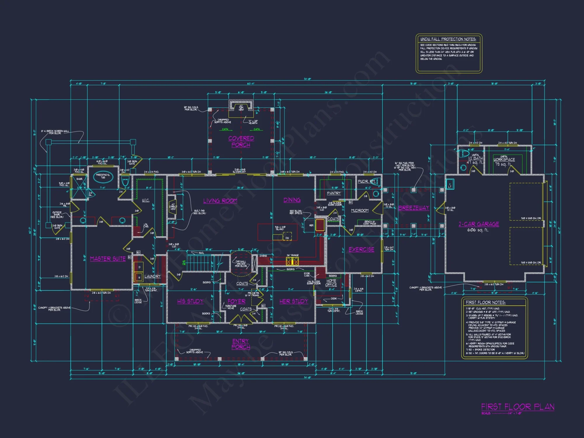 Elevated house Plan: Detailed Floor Plan Blueprint Designs