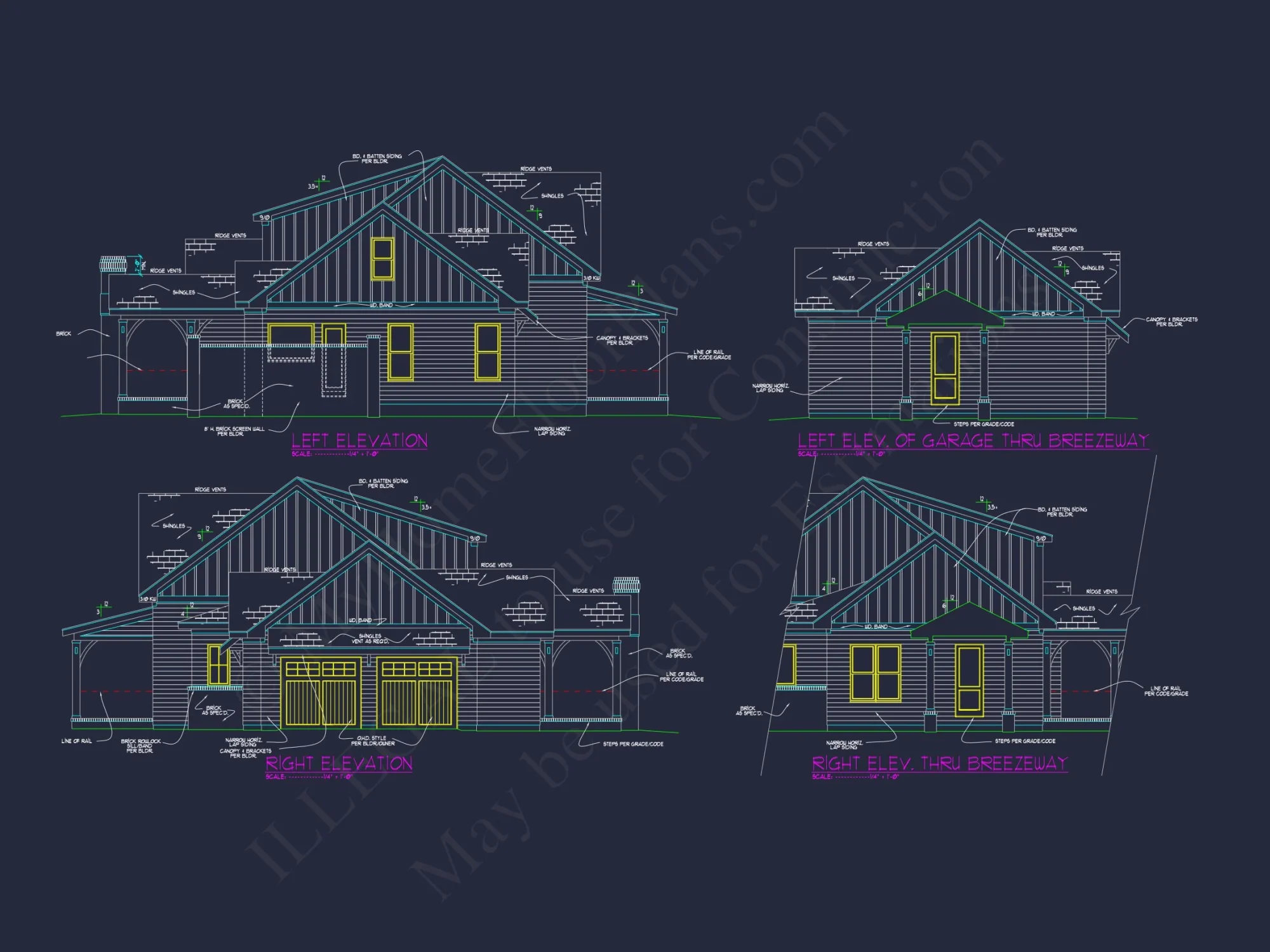 Elevated house Plan: Detailed Floor Plan Blueprint Designs