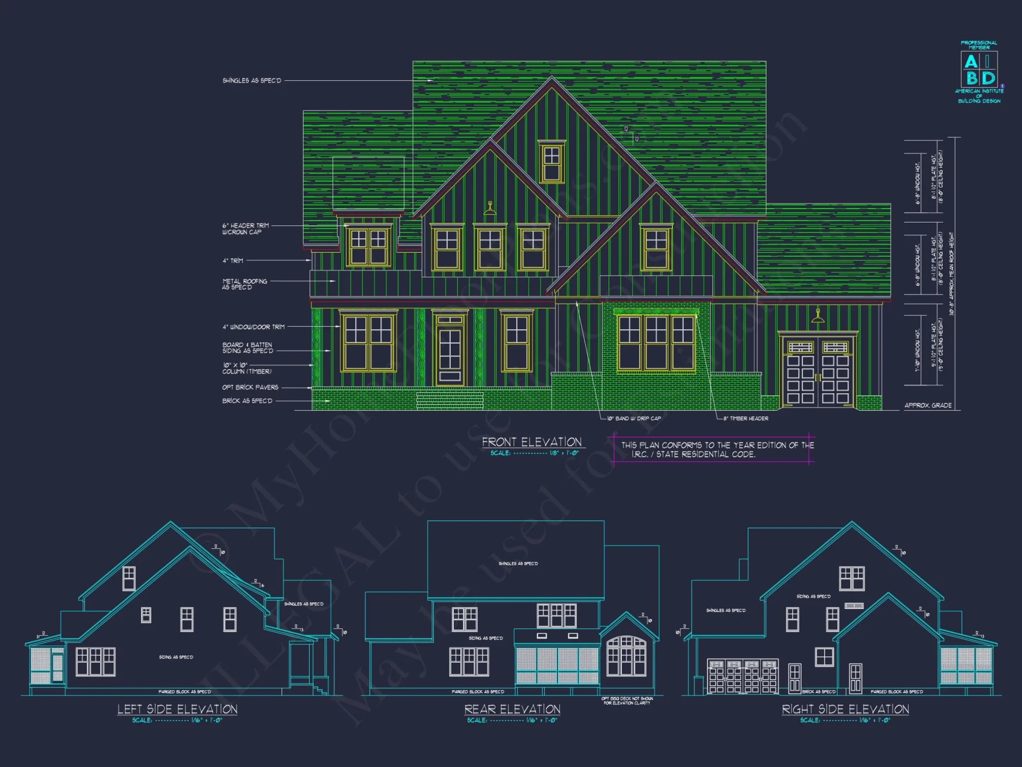 Custom house Plan with CAD Floor Plans and Architectural Design