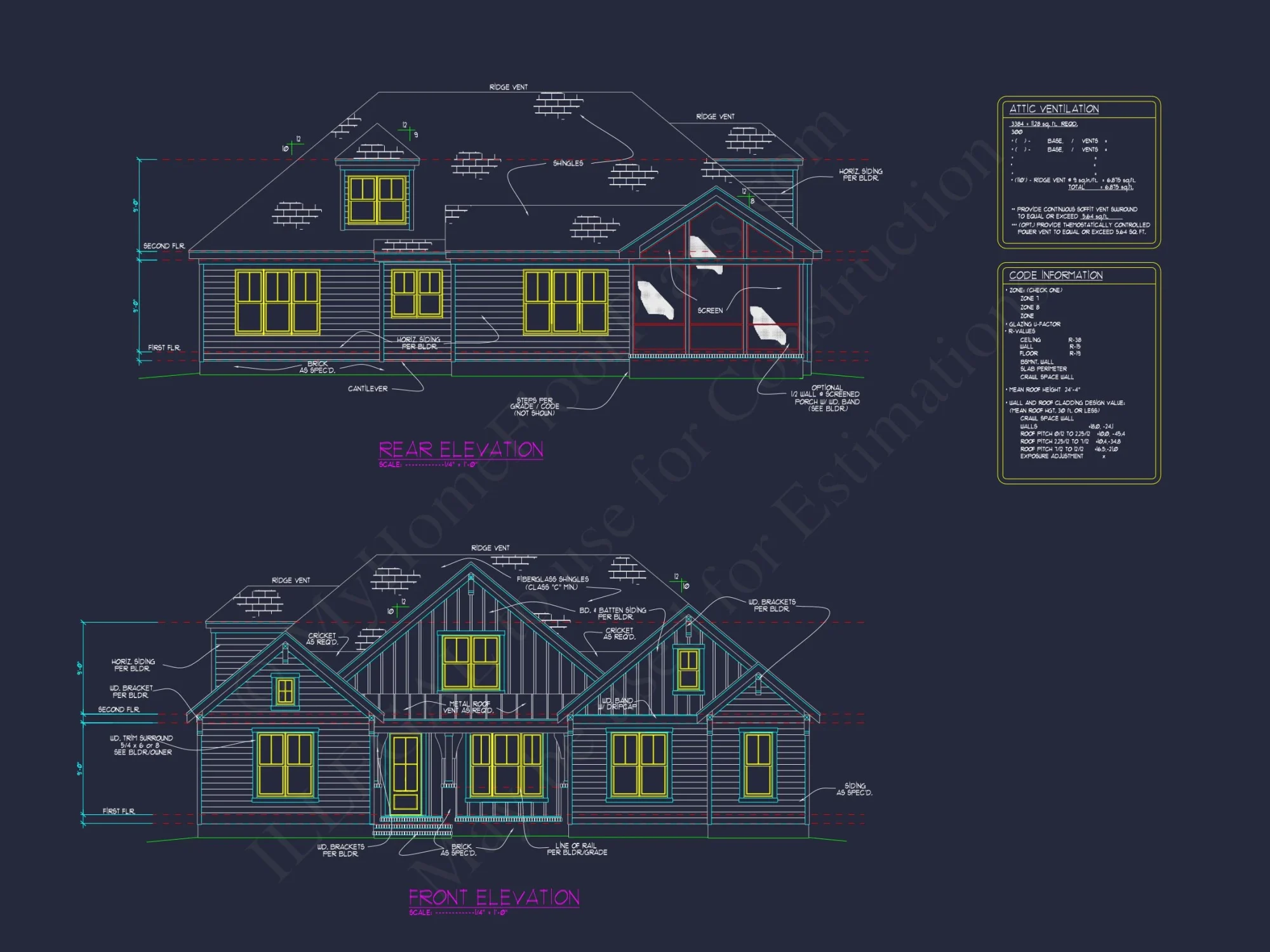 Modern Craftsman house Plan with CAD Designs and Blueprint