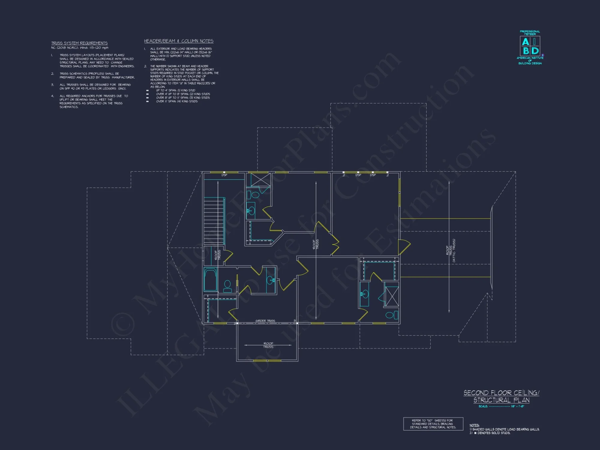 Spacious house Plan with Two Floors & CAD Blueprint Designs