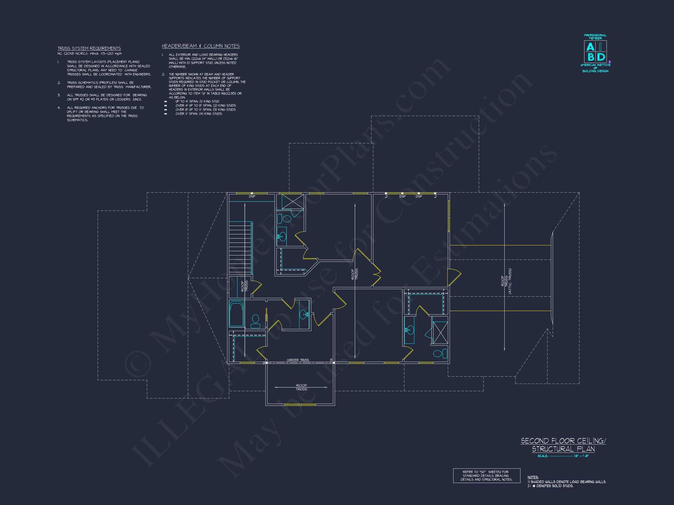 Spacious house Plan with Two Floors & CAD Blueprint Designs