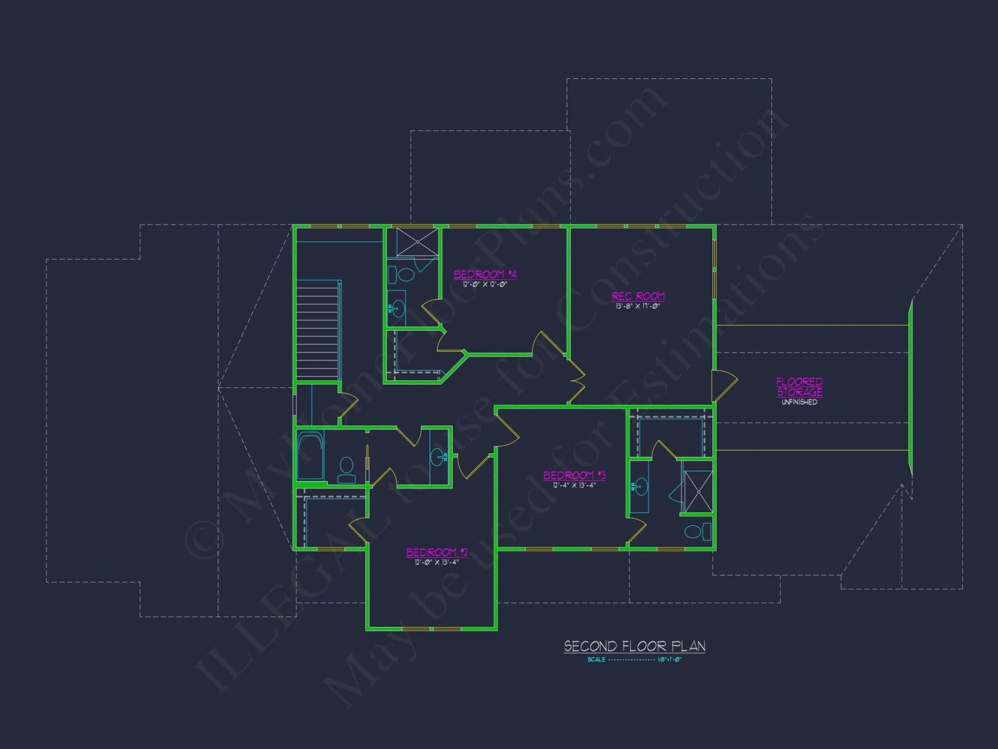 Spacious house Plan with Two Floors & CAD Blueprint Designs