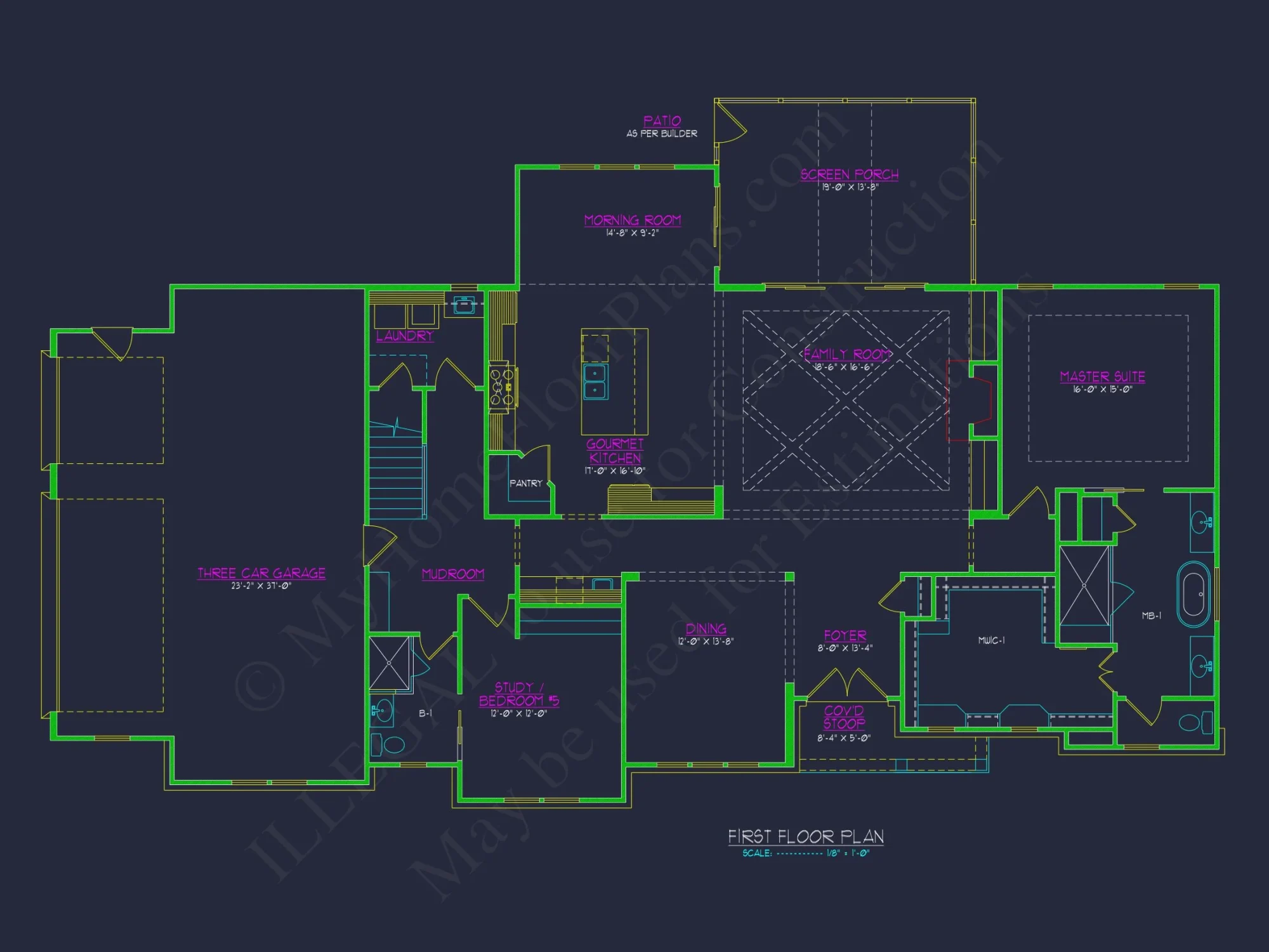 Spacious house Plan with Two Floors & CAD Blueprint Designs