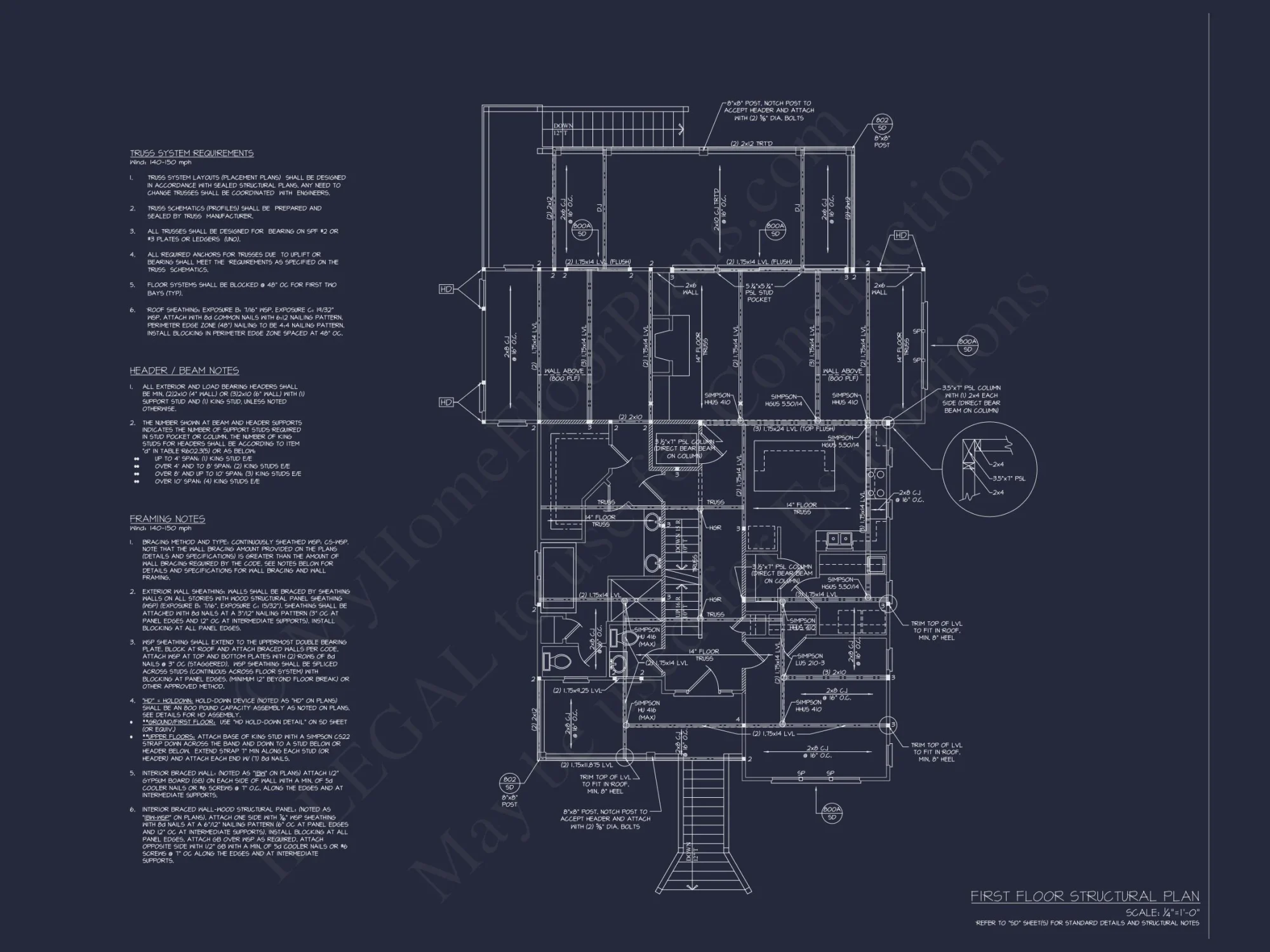 Charming Coastal house Plan with 6 Bedrooms and CAD Designs