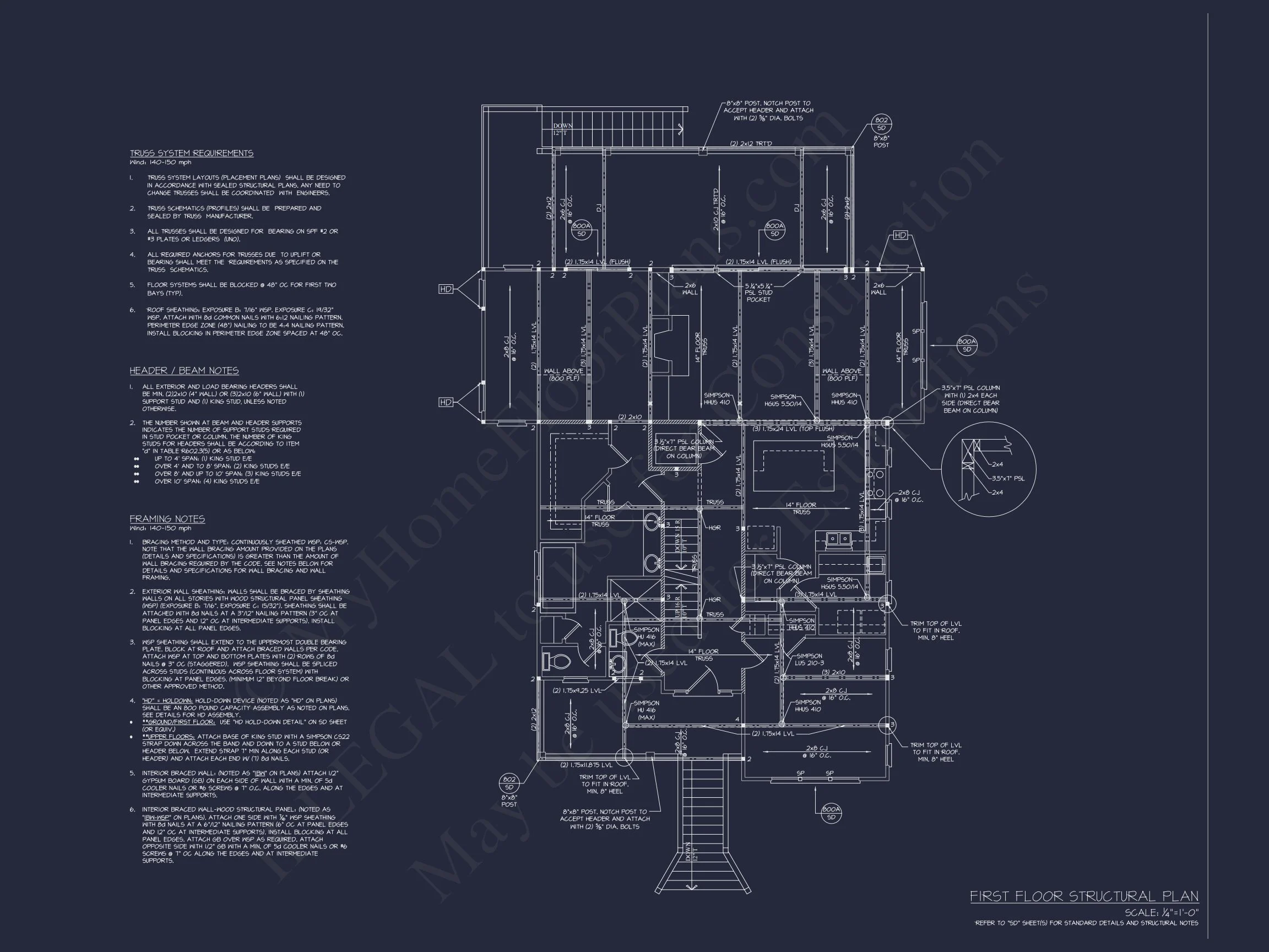 Charming Coastal house Plan with 6 Bedrooms and CAD Designs