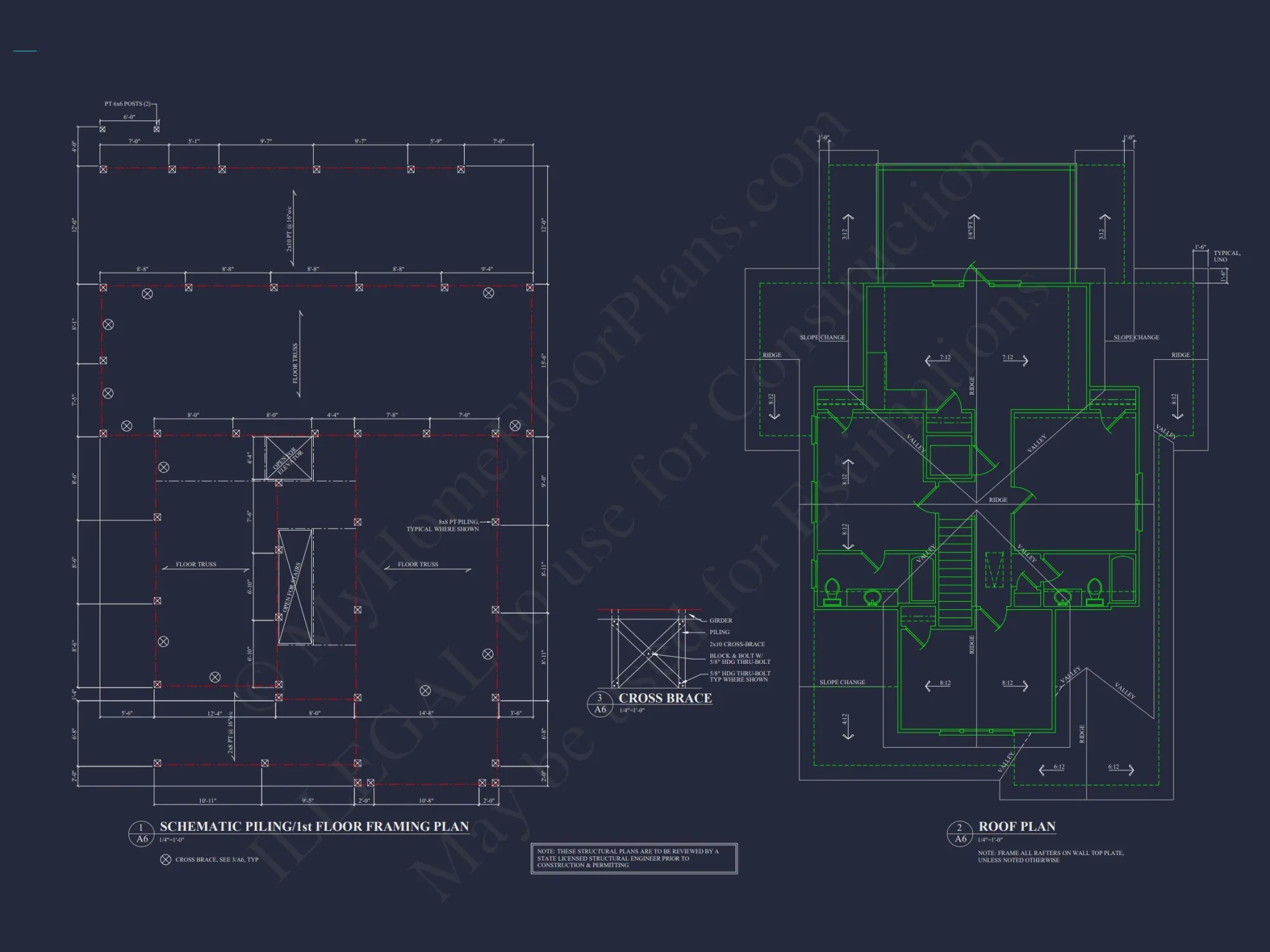 Charming Coastal house Plan with 6 Bedrooms and CAD Designs