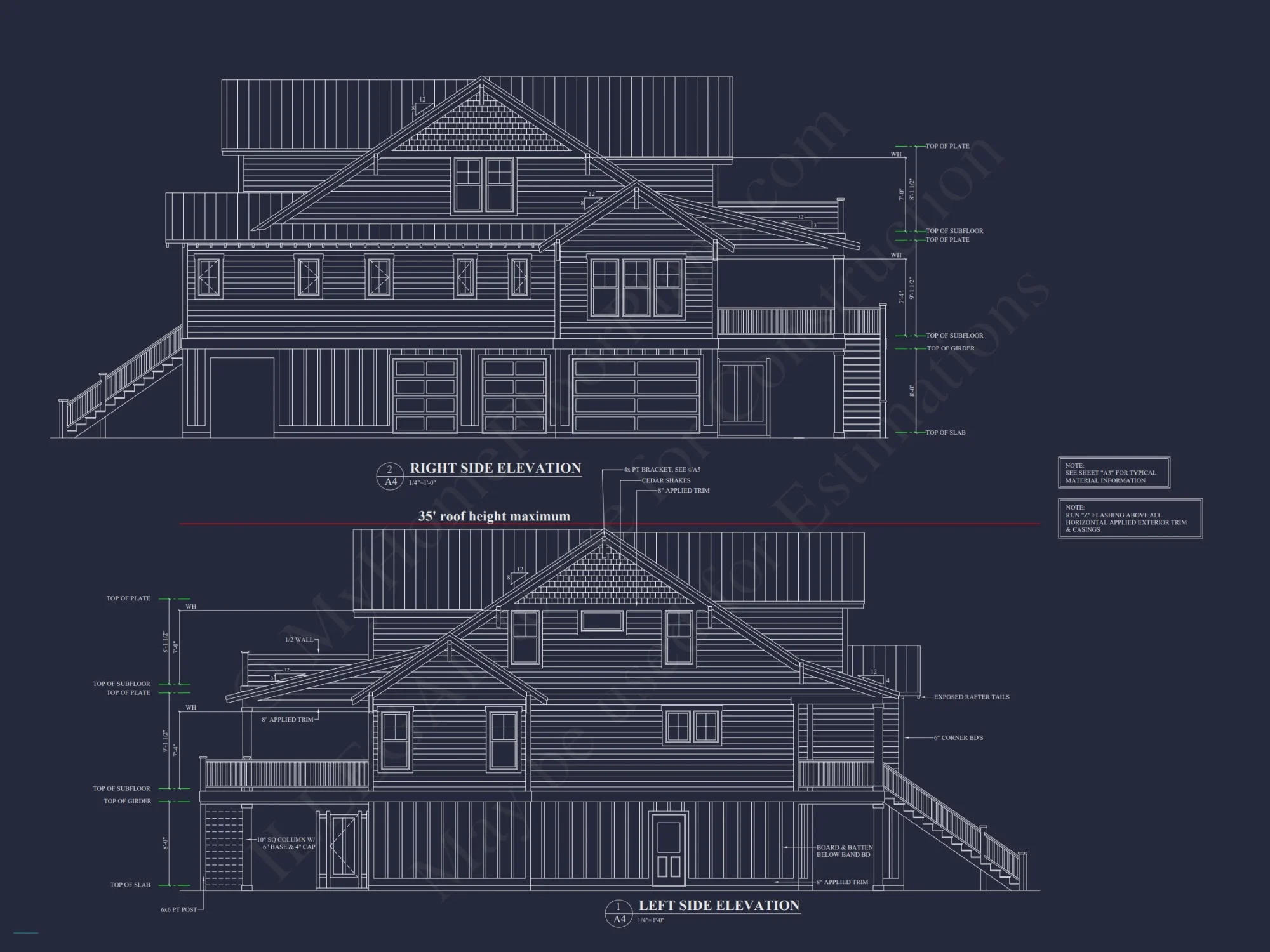 Charming Coastal house Plan with 6 Bedrooms and CAD Designs