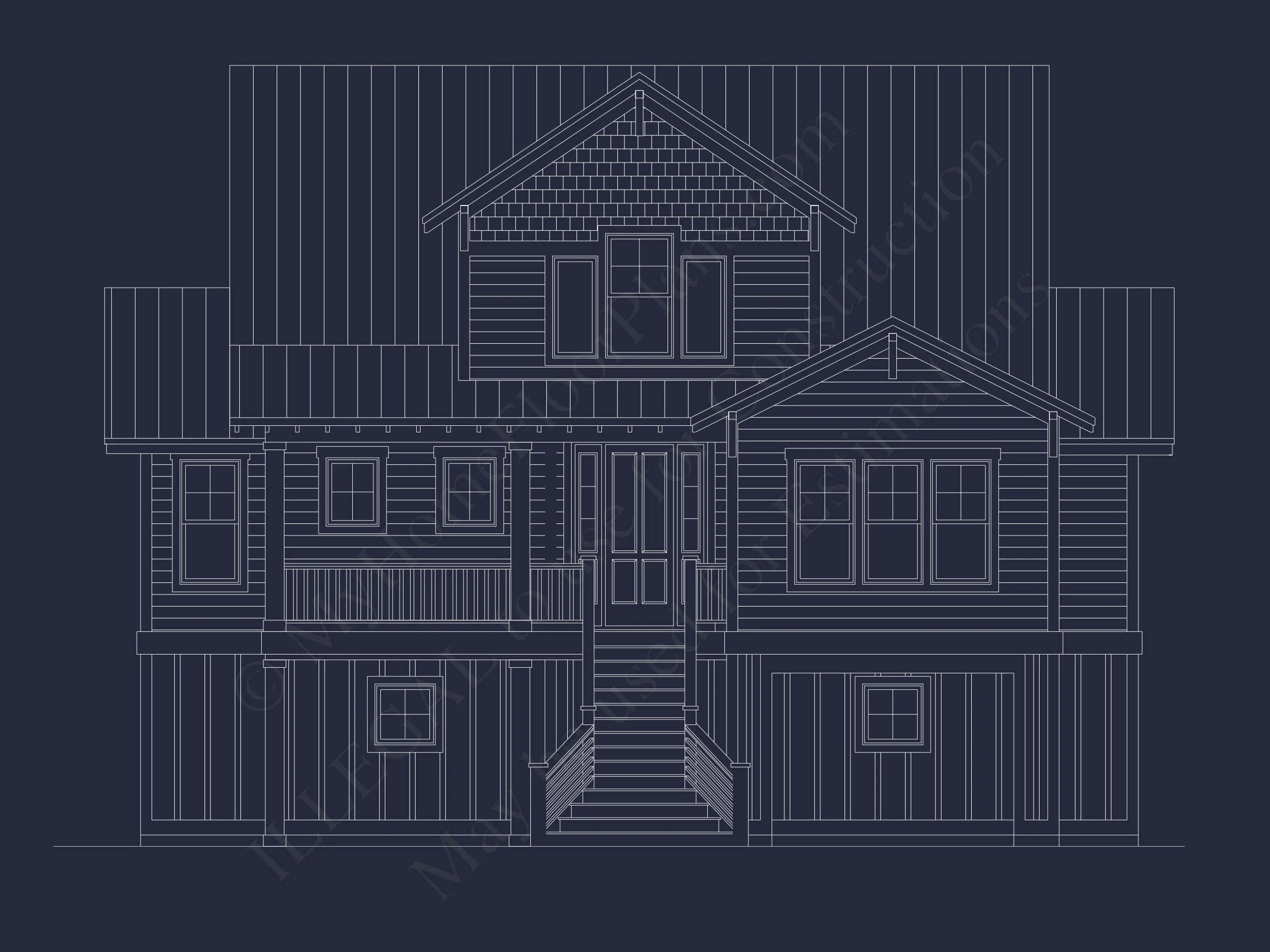 Charming Coastal house Plan with 6 Bedrooms and CAD Designs