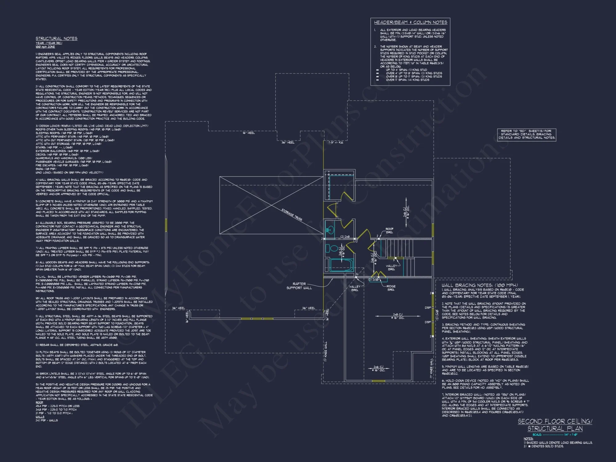 Traditional Craftsman house Plan with 4 Bedrooms and CAD Designs