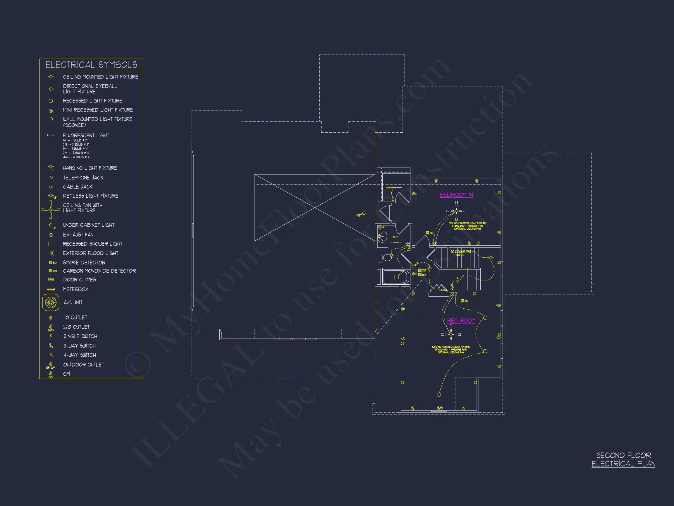 Traditional Craftsman house Plan with 4 Bedrooms and CAD Designs