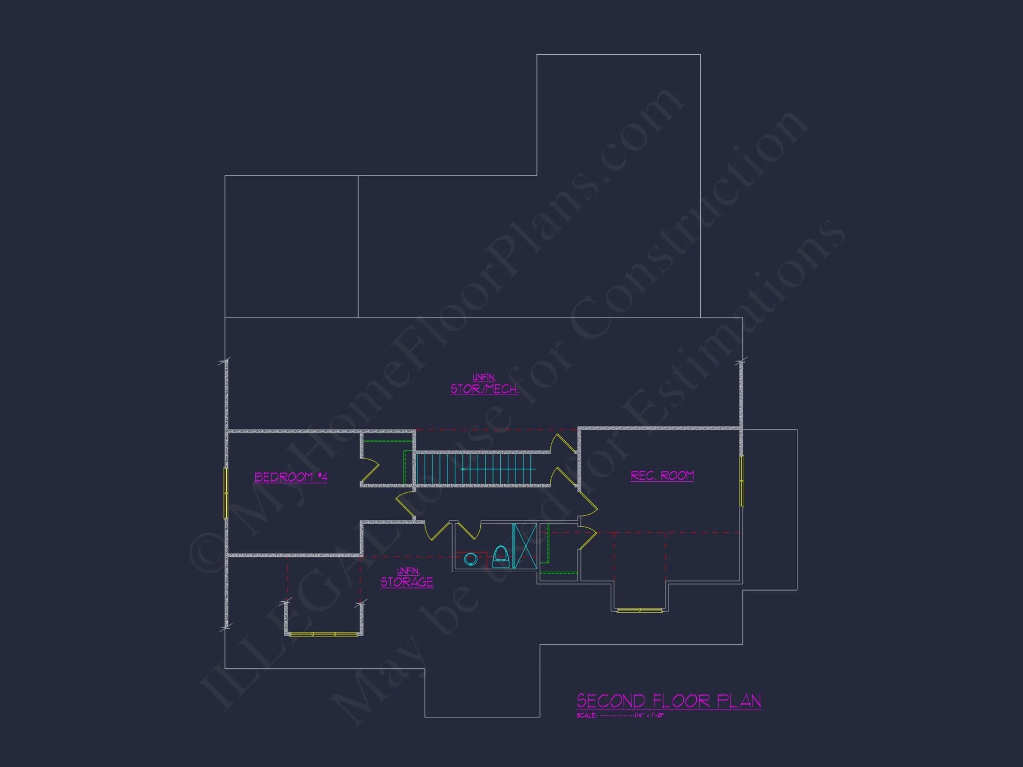 Craftsman house Plan with 2 Floors, CAD Blueprint & Design