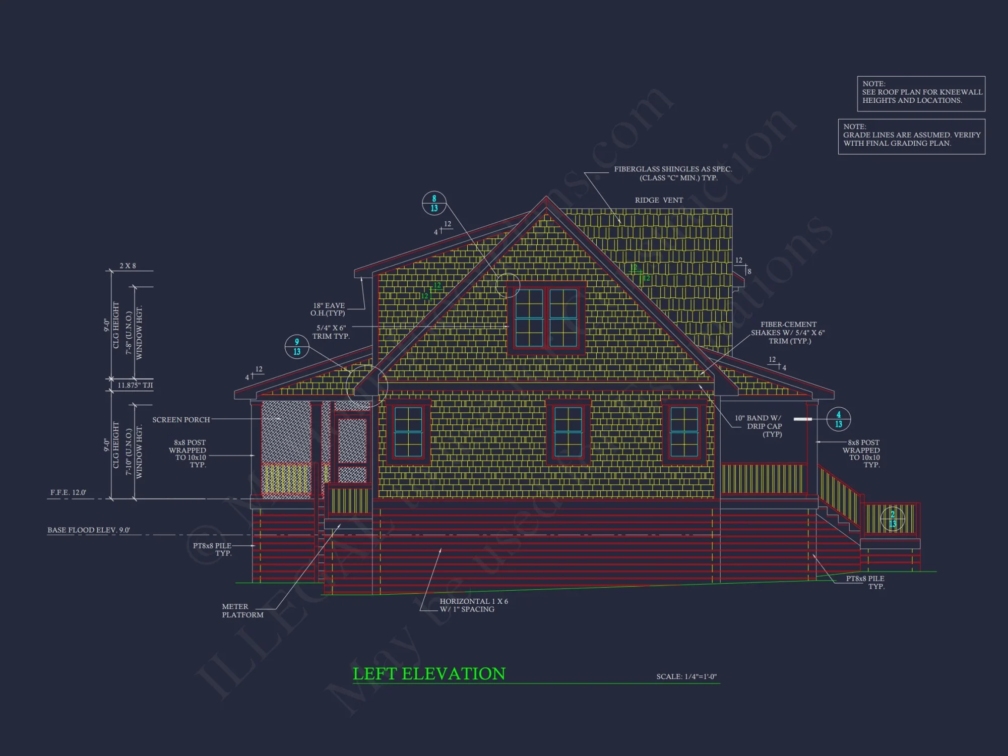 Coastal Craftsman house Plan with Open Floor Designs and CAD Blueprints