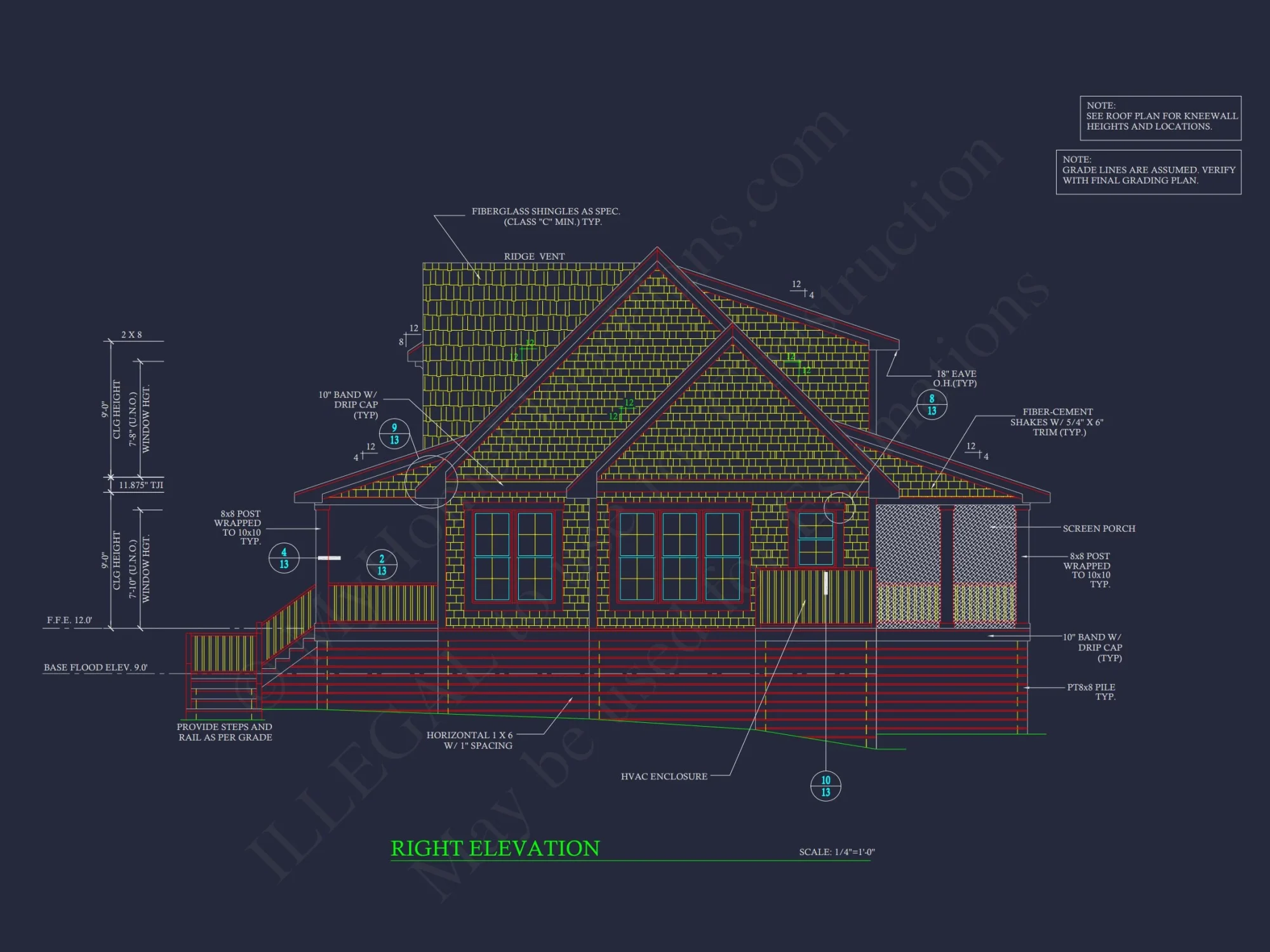Coastal Craftsman house Plan with Open Floor Designs and CAD Blueprints