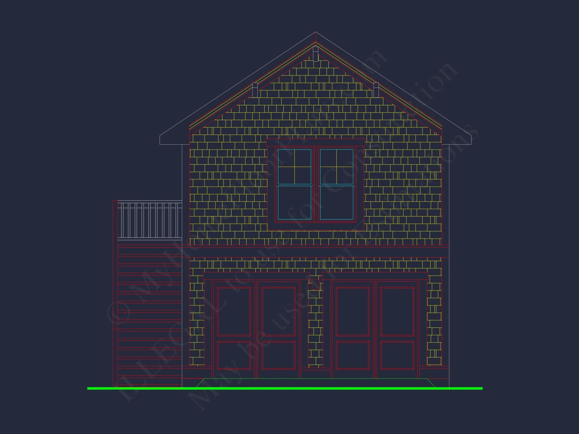 Cottage-Style house Plan with Detached Garage and CAD Designs