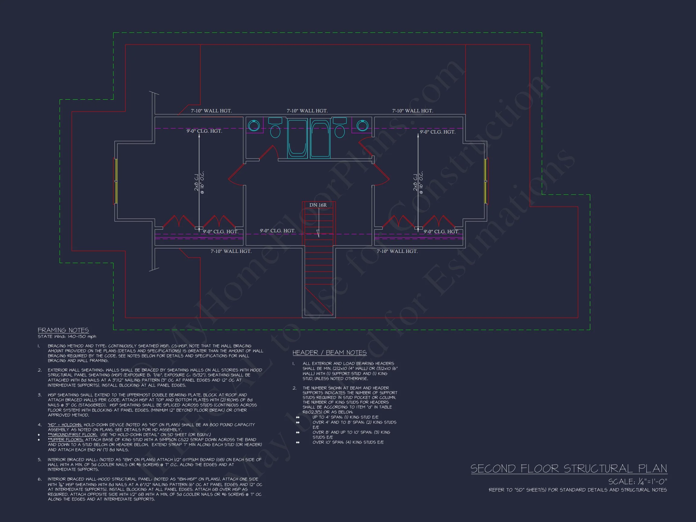 18-2163 HOUSE PLAN - Cottage-Style House Plan with Detached Garage and CAD Designs 15 Cottage-Style house Plan with Detached Garage and CAD Designs