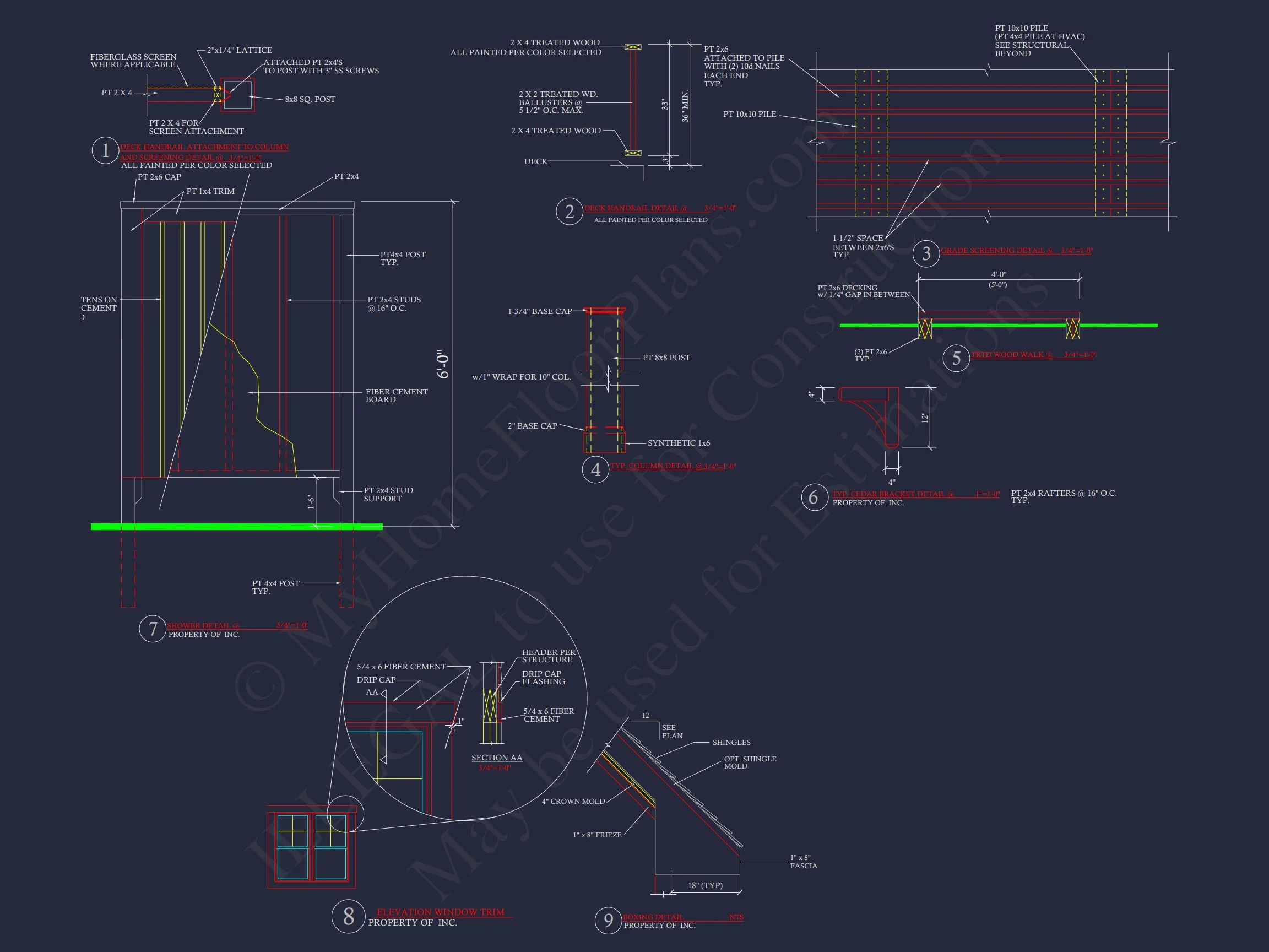 18-2163 HOUSE PLAN - Cottage-Style House Plan with Detached Garage and CAD Designs 12 Cottage-Style house Plan with Detached Garage and CAD Designs