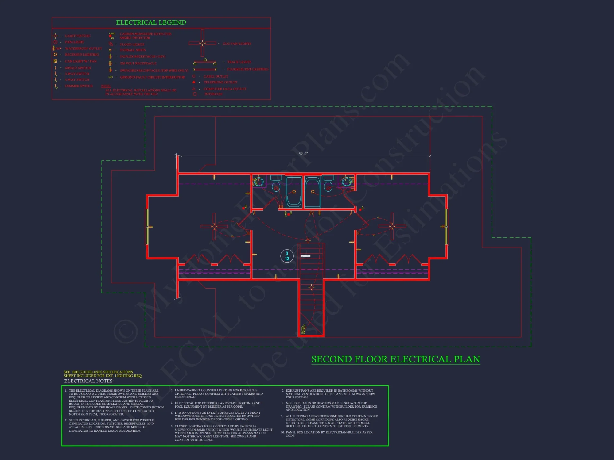 Cottage-Style house Plan with Detached Garage and CAD Designs