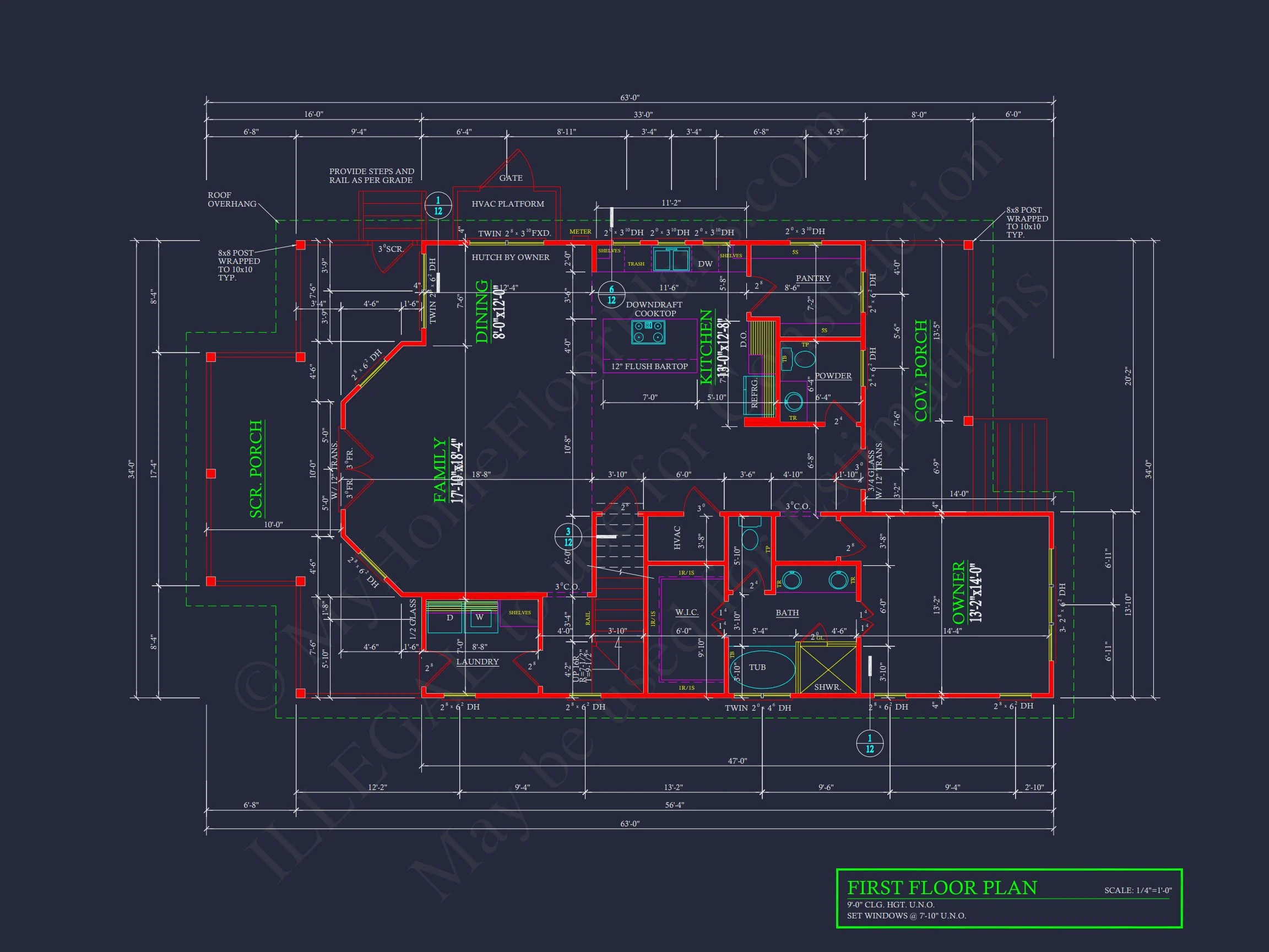 18-2163 HOUSE PLAN - Cottage-Style House Plan with Detached Garage and CAD Designs 7 Cottage-Style house Plan with Detached Garage and CAD Designs
