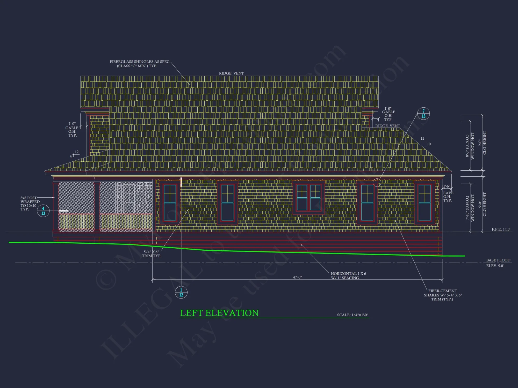 Cottage-Style house Plan with Detached Garage and CAD Designs