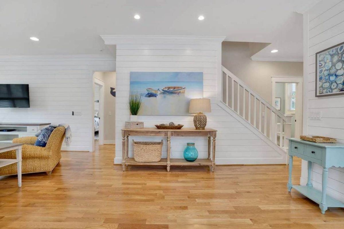 Beach Cottage Floor Plan with Detached Garage and CAD Designs