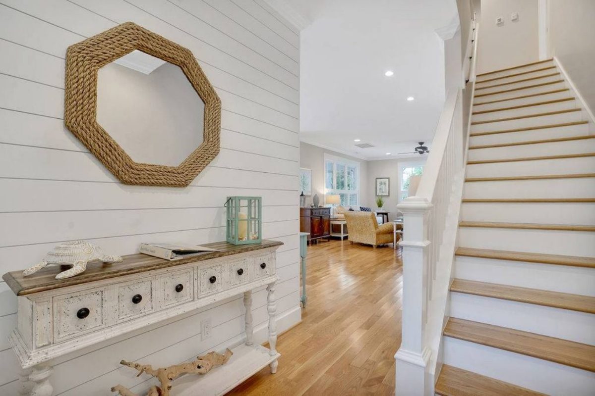 Beach Cottage Floor Plan with Detached Garage and CAD Designs