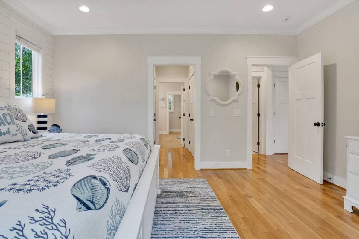 Beach Cottage Floor Plan with Detached Garage and CAD Designs