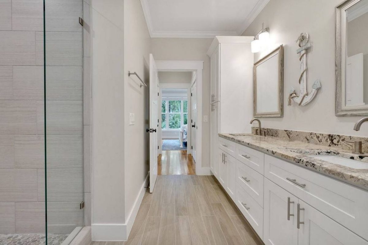 Beach Cottage Floor Plan with Detached Garage and CAD Designs