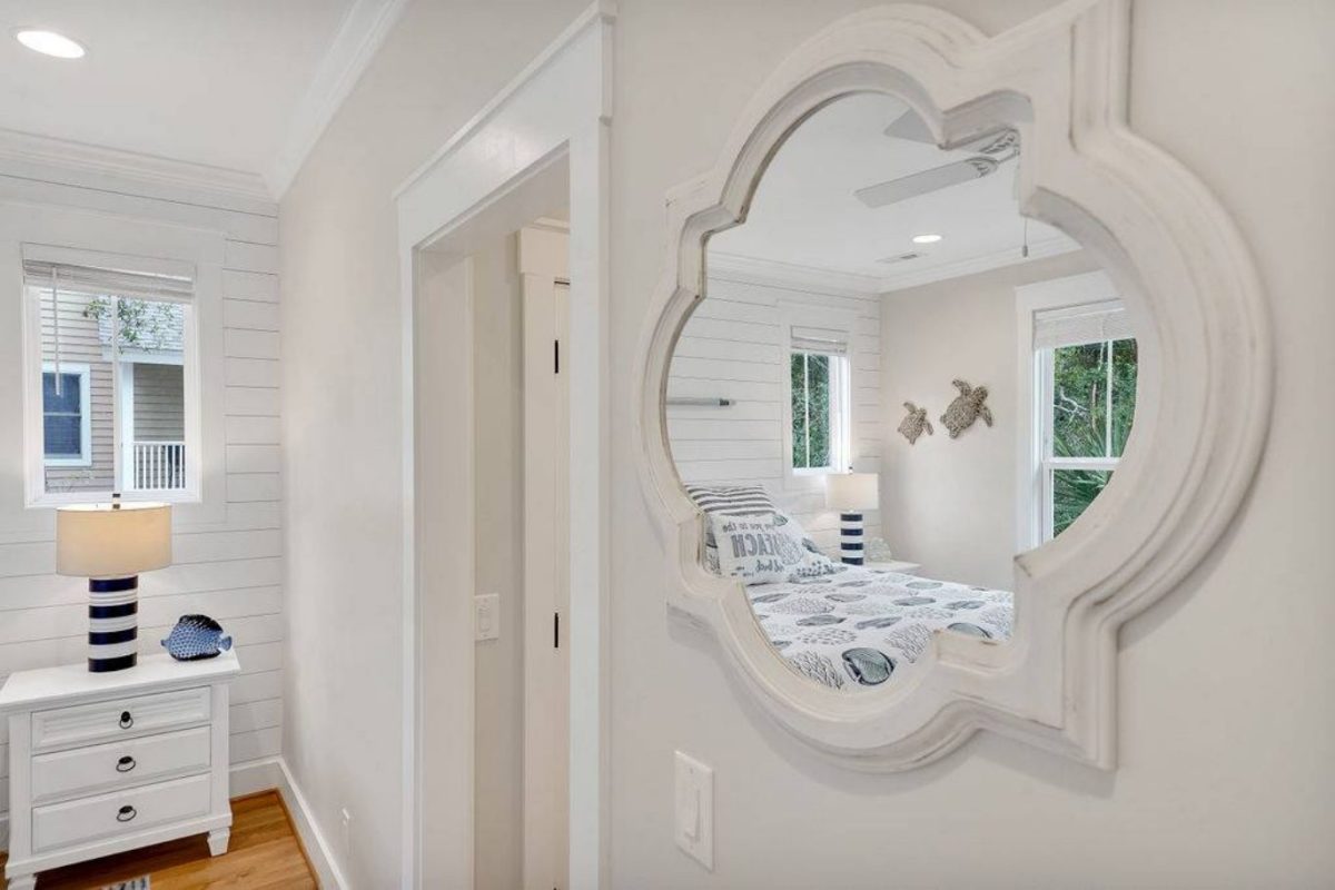 Beach Cottage Floor Plan with Detached Garage and CAD Designs